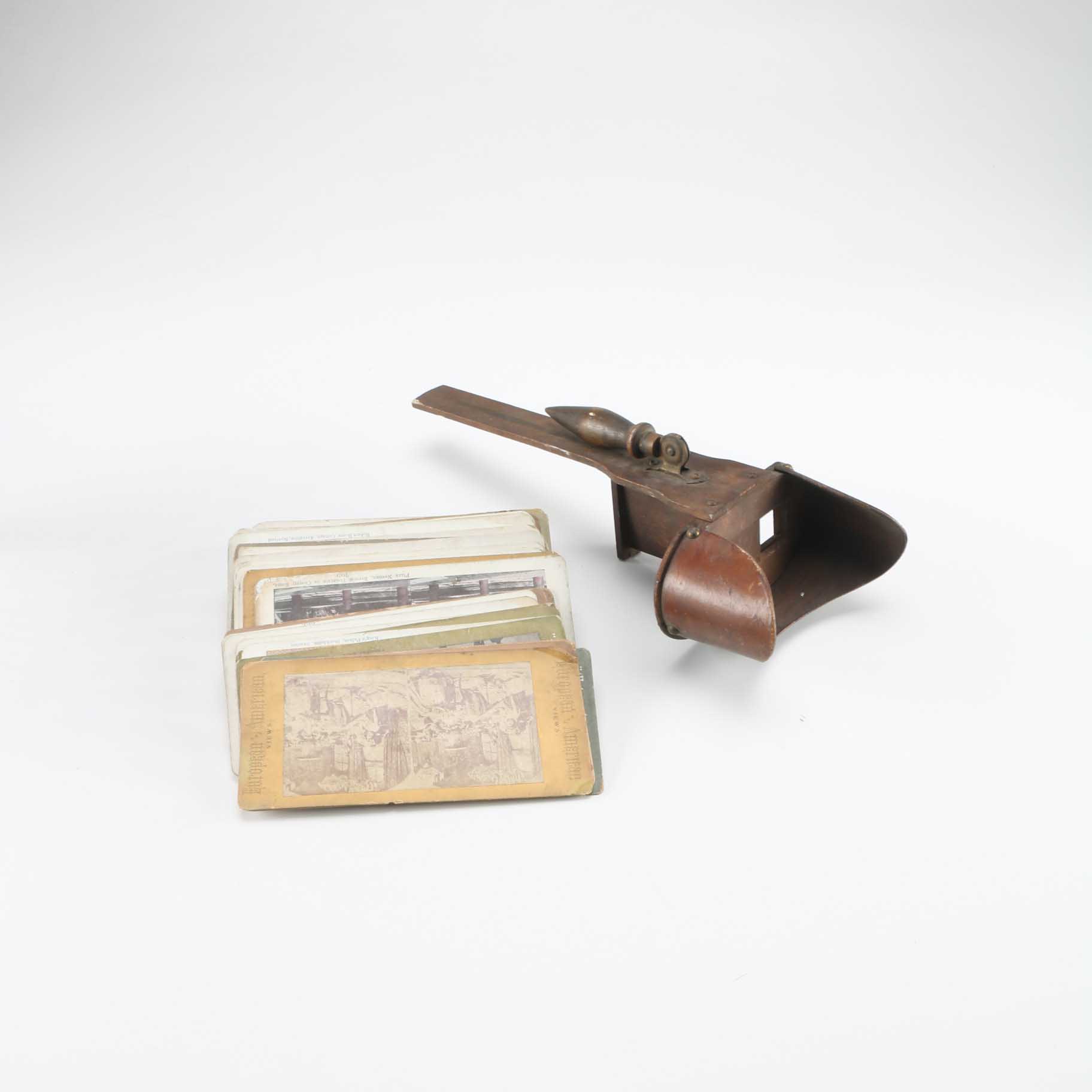 Antique Stereoscope with Image Cards