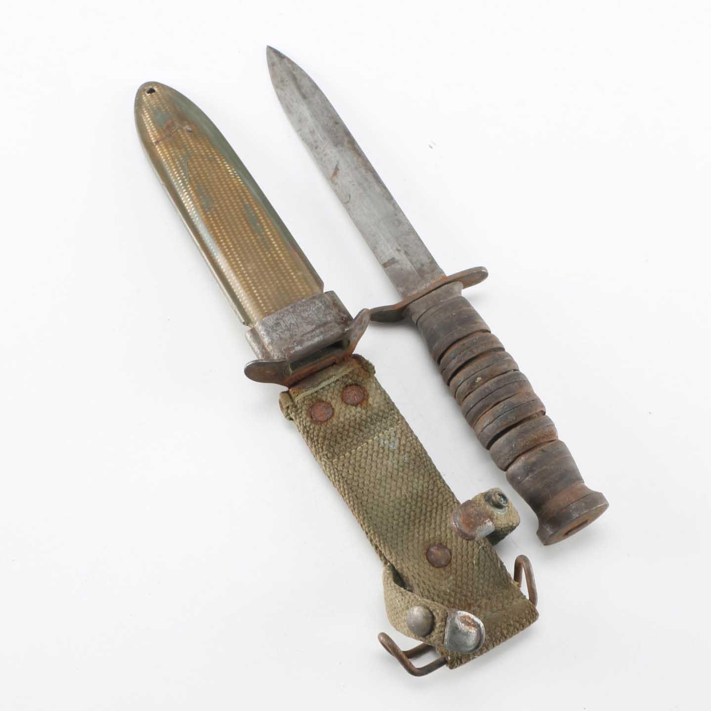 Military Style Knife with Sheath