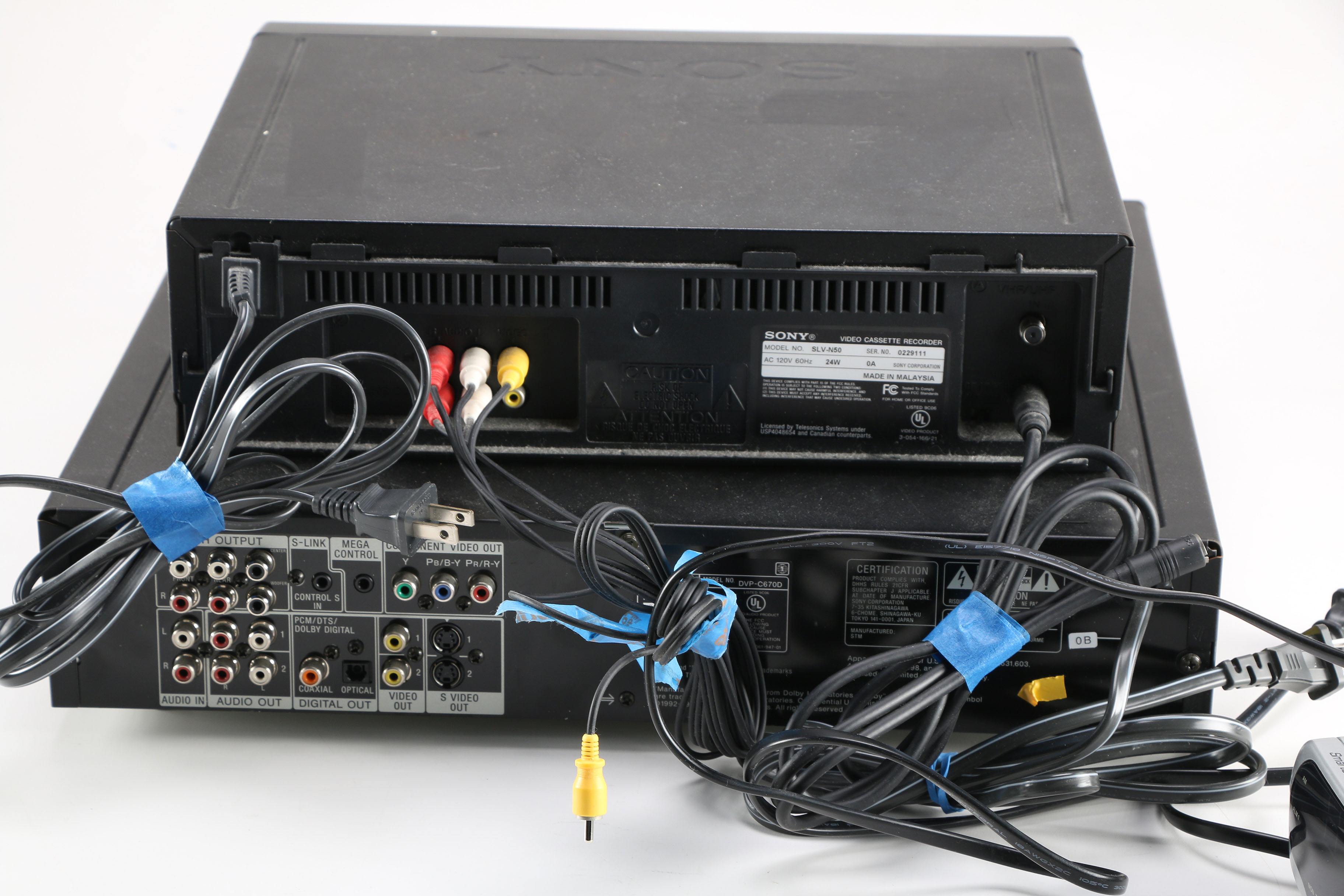 Sony DVD & VCR Set with Emerson Alarm Clock