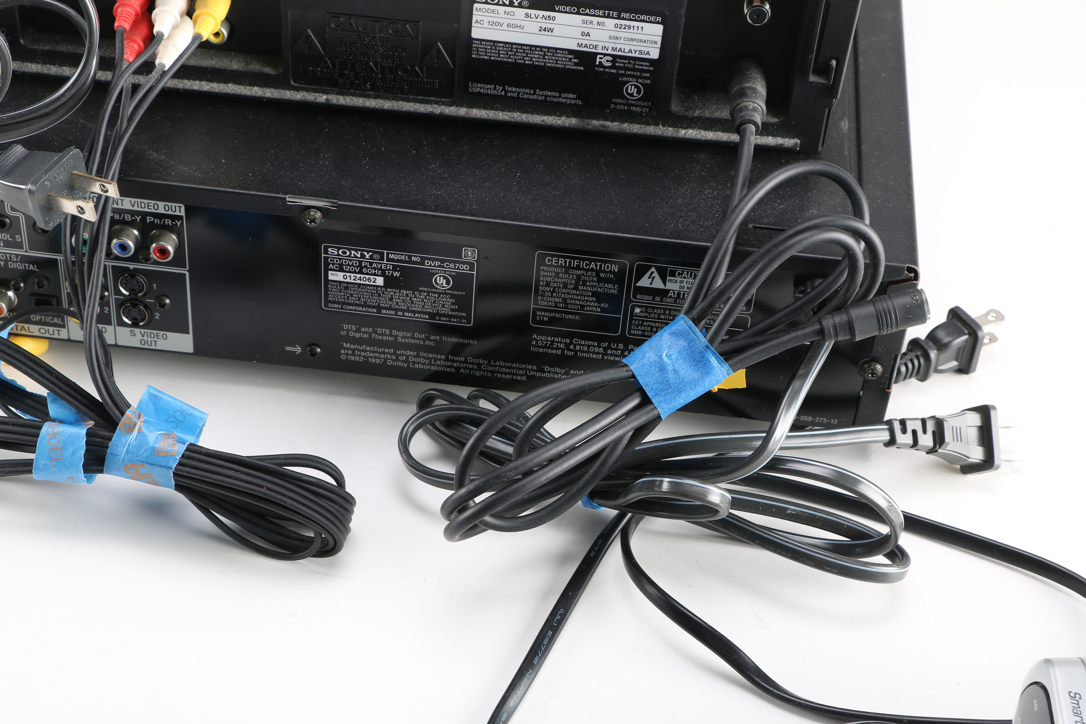 Sony DVD & VCR Set with Emerson Alarm Clock