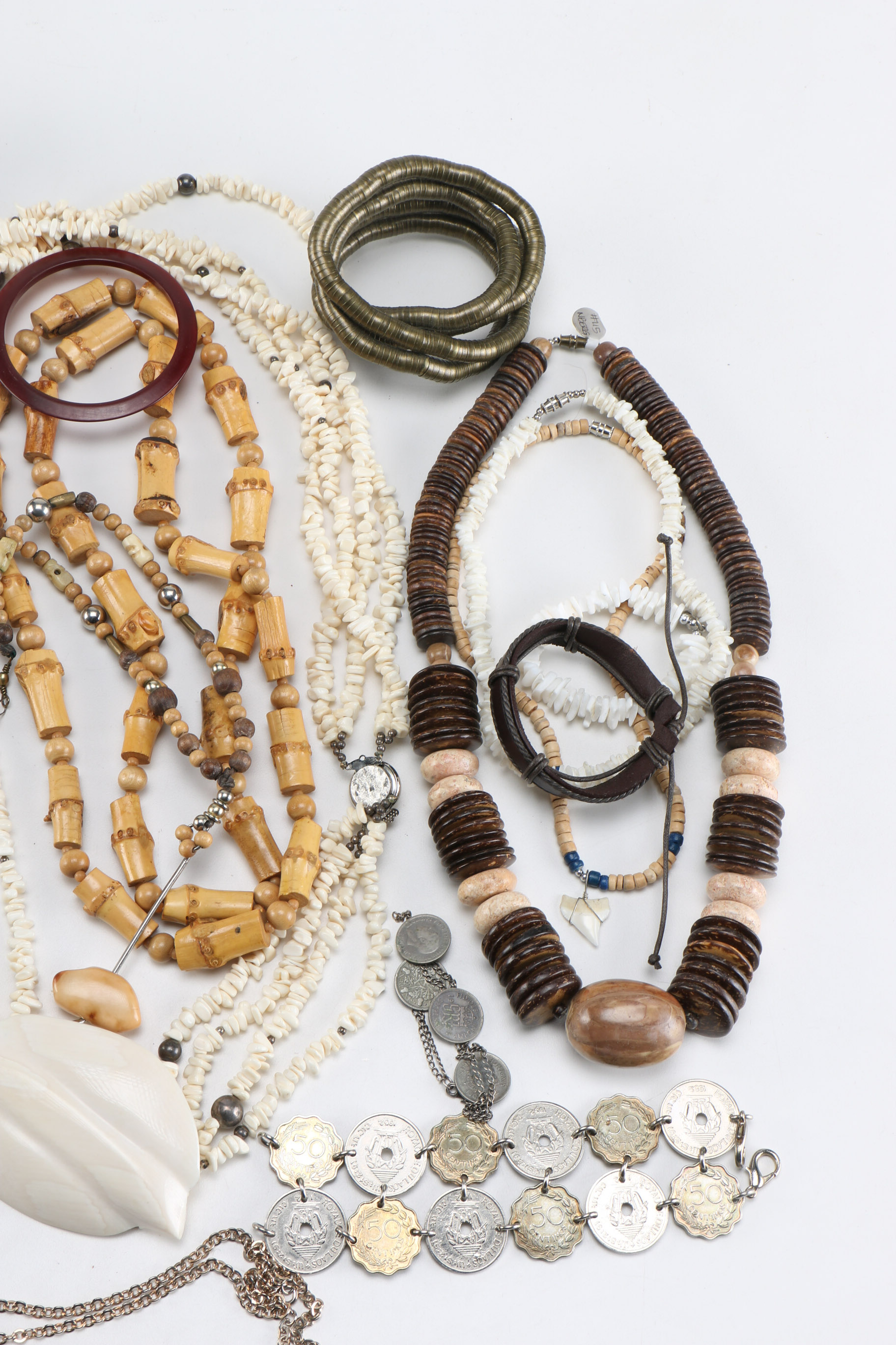 Collection of Tribal Inspired Costume Jewelry in Earth Tones