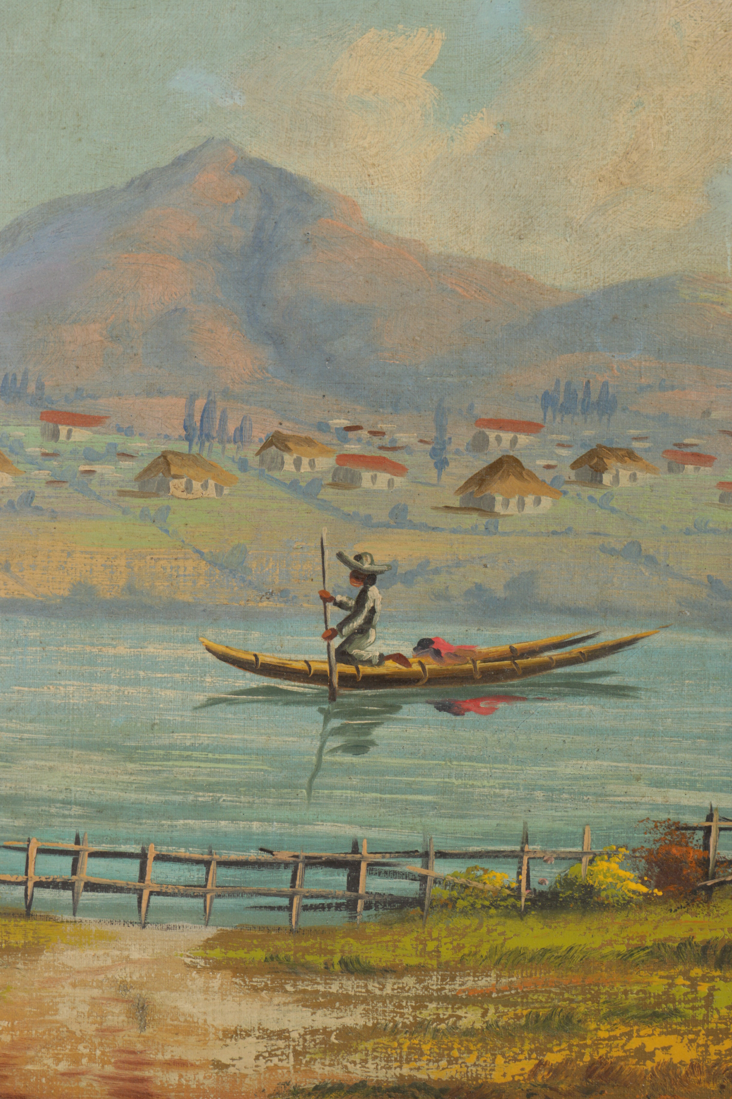 Gonzalo Endara Crow Original Oil Painting "Lake - San Pablo - Ecuador"