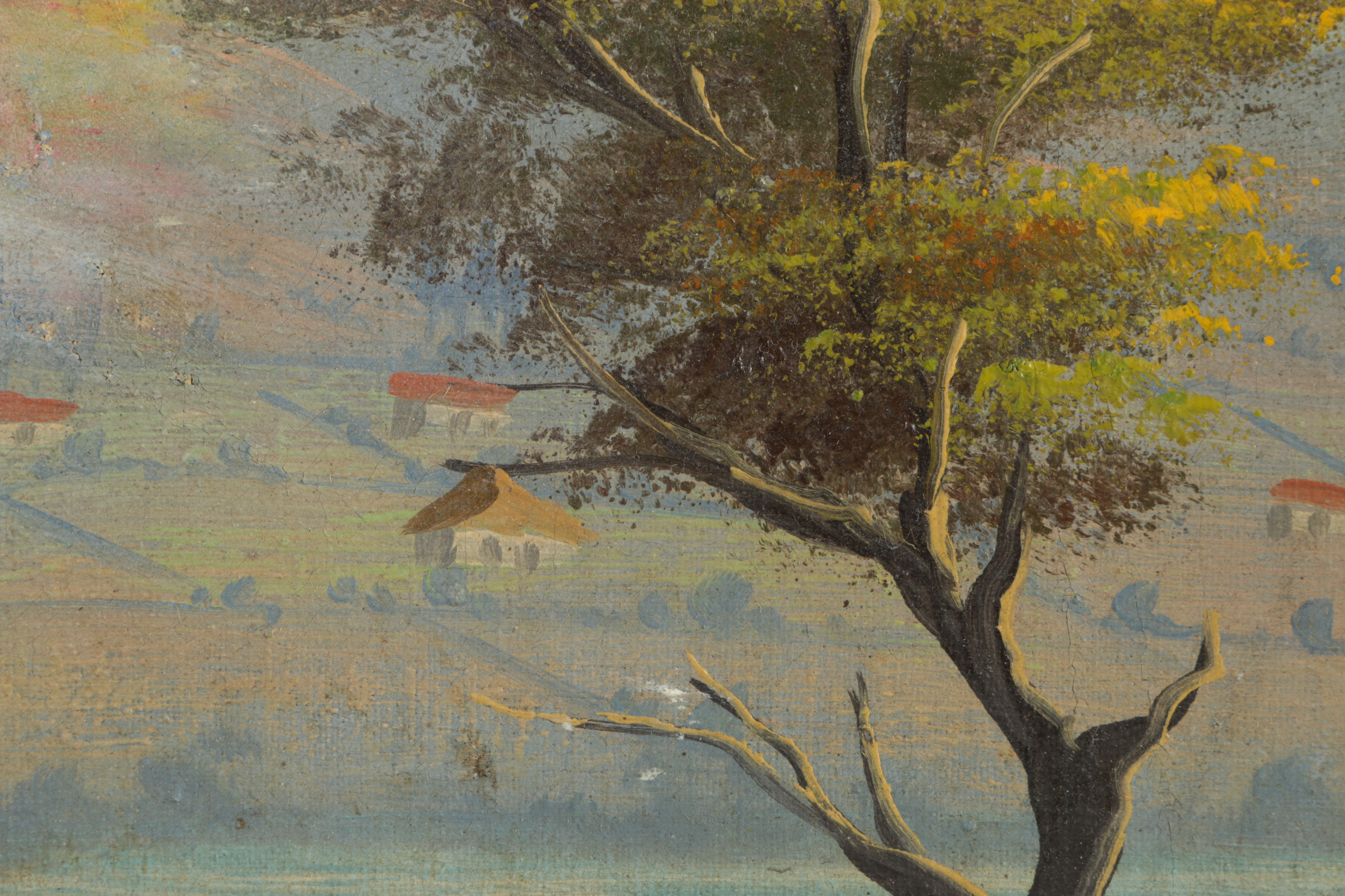 Gonzalo Endara Crow Original Oil Painting "Lake - San Pablo - Ecuador"