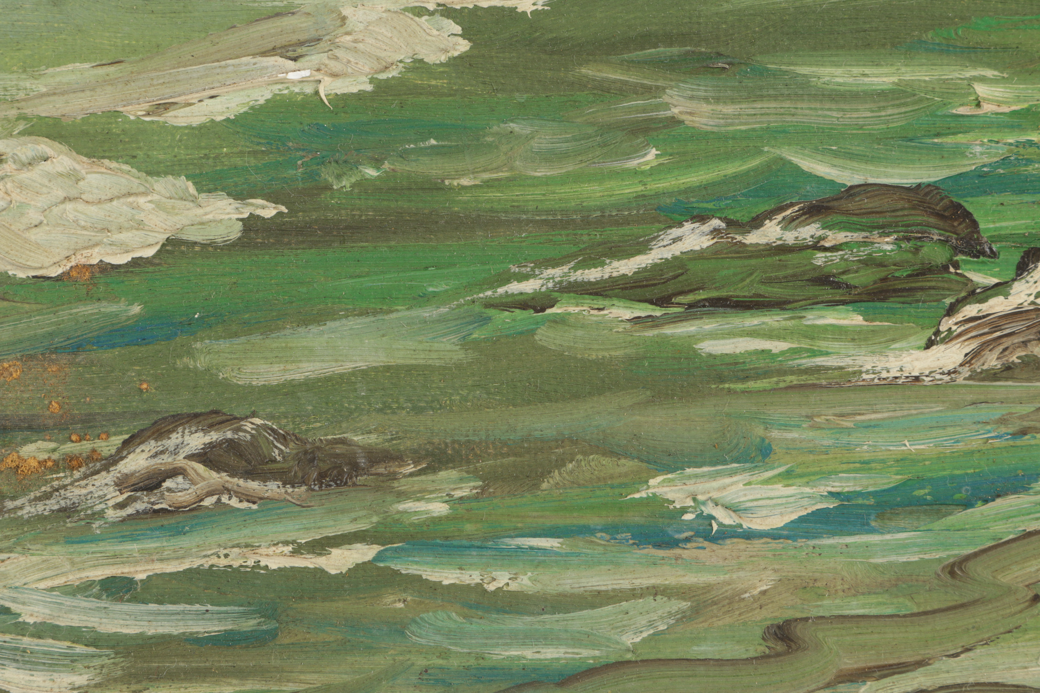 Ted Carlson Acrylic Painting on Canvas Board "Golden Gate Bridge"