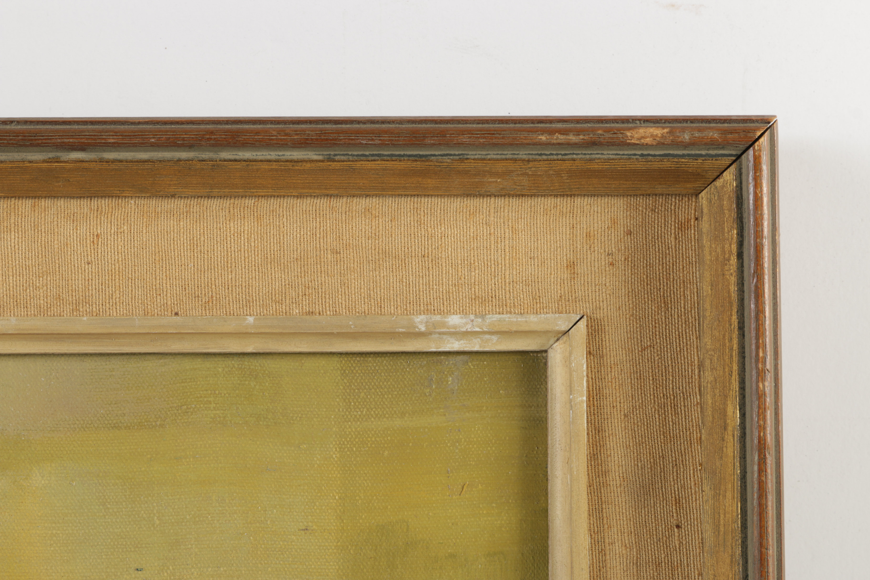 A. Montgomery Huntington Oil Painting Abstract Harbor Scene