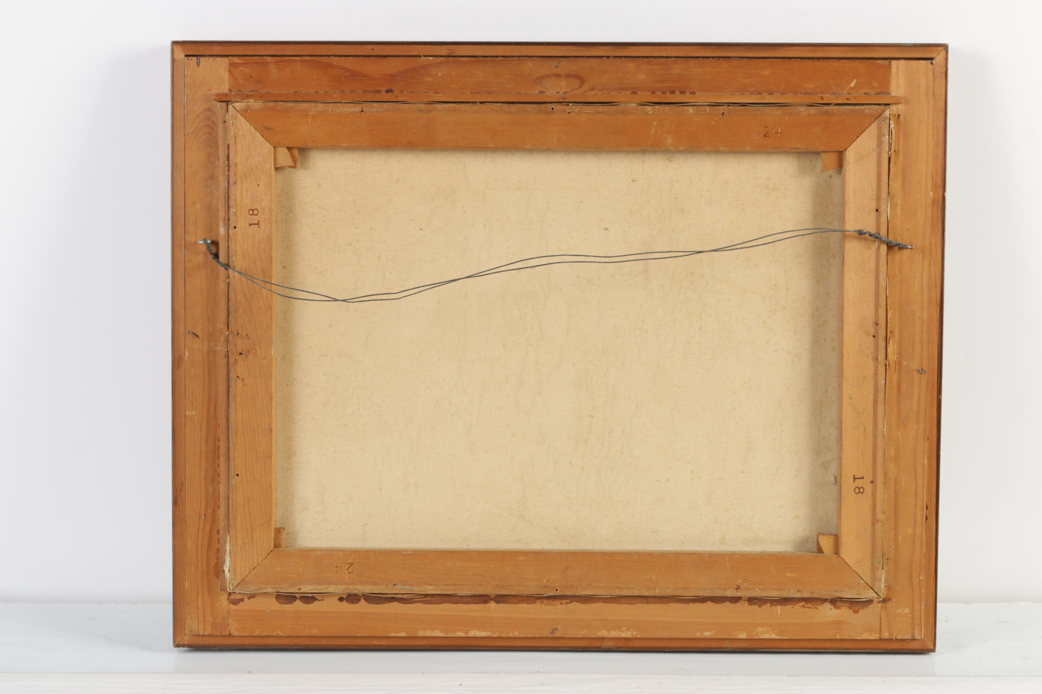 A. Montgomery Huntington Oil Painting Abstract Harbor Scene