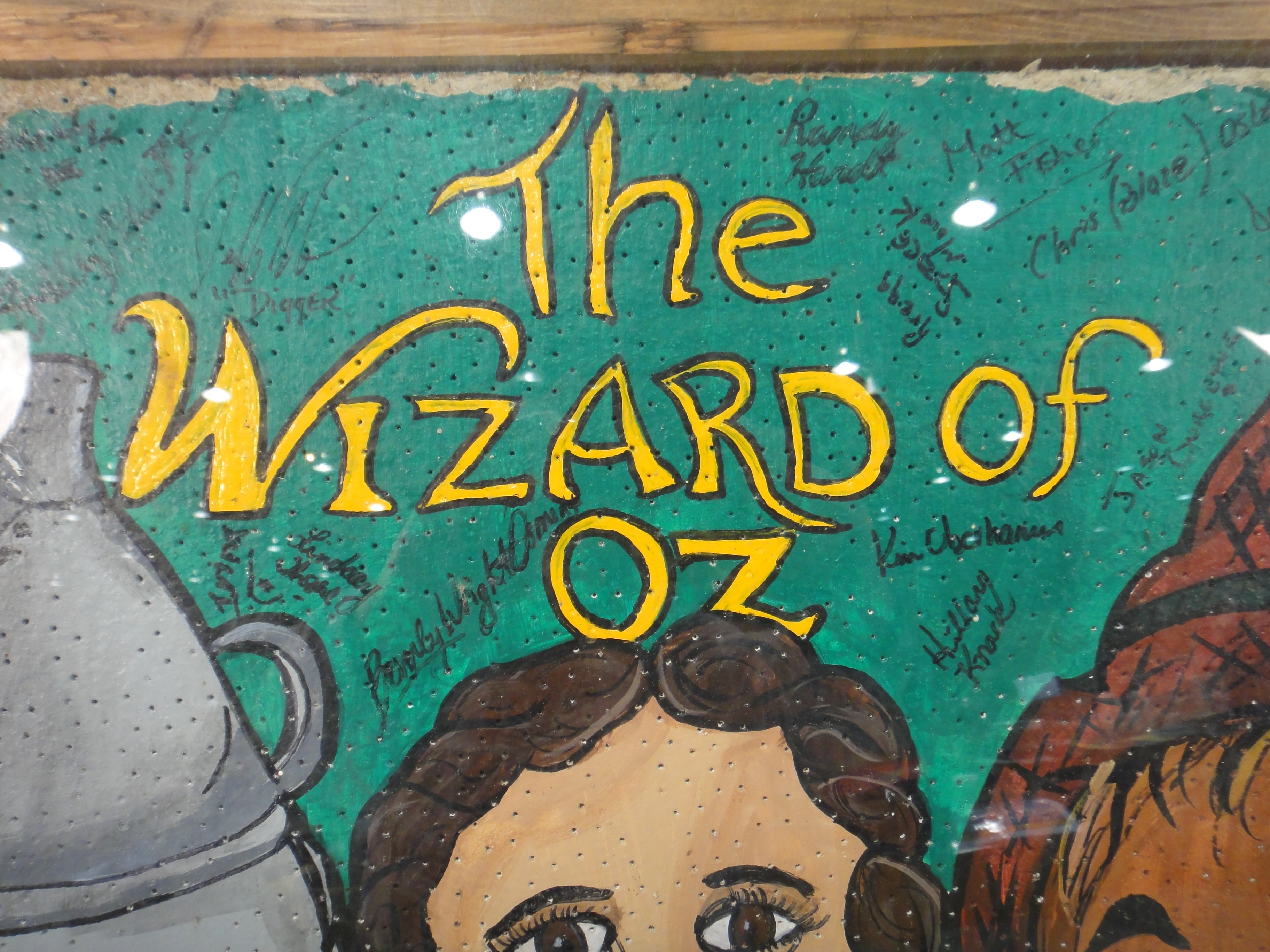 Wizard of Oz Hand Painted Cast Autographed Ceiling Tile