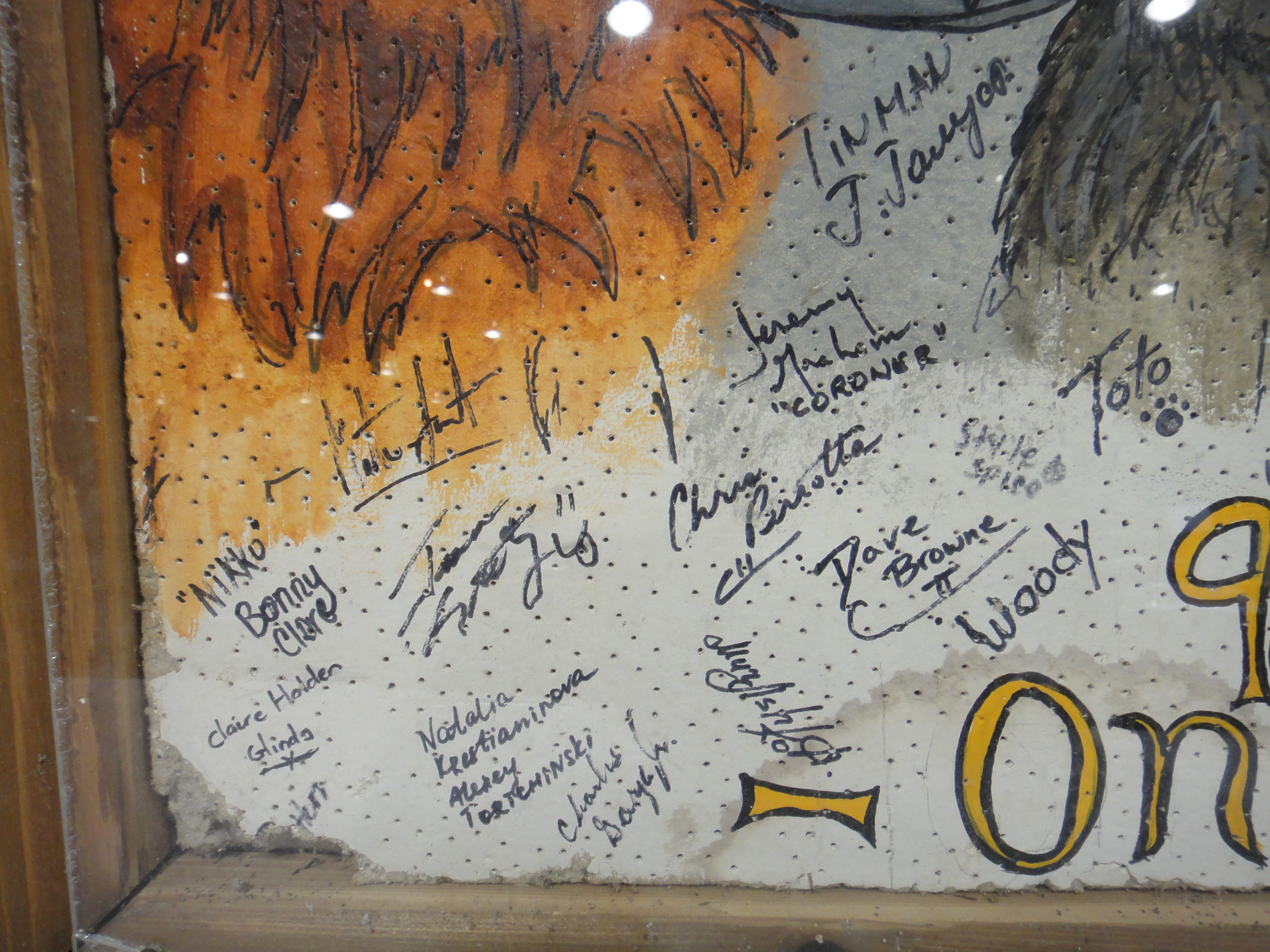 Wizard of Oz Hand Painted Cast Autographed Ceiling Tile