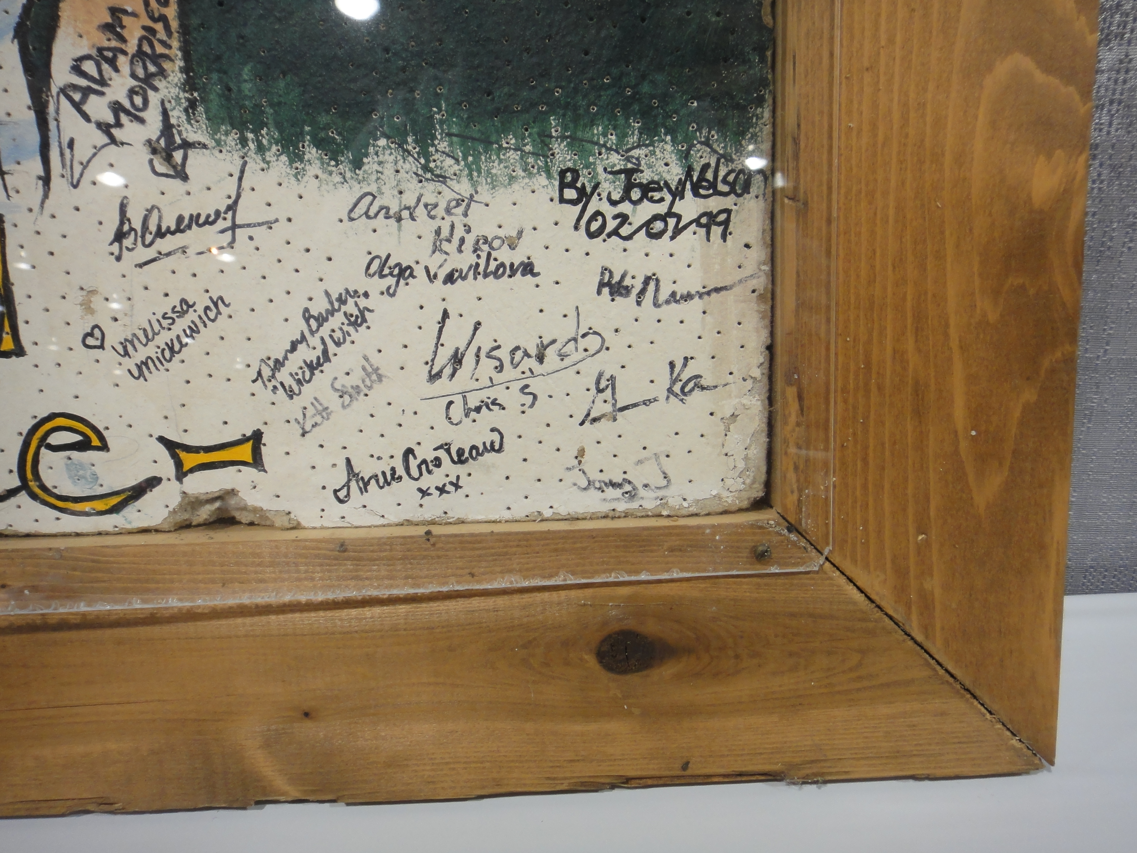 Wizard of Oz Hand Painted Cast Autographed Ceiling Tile