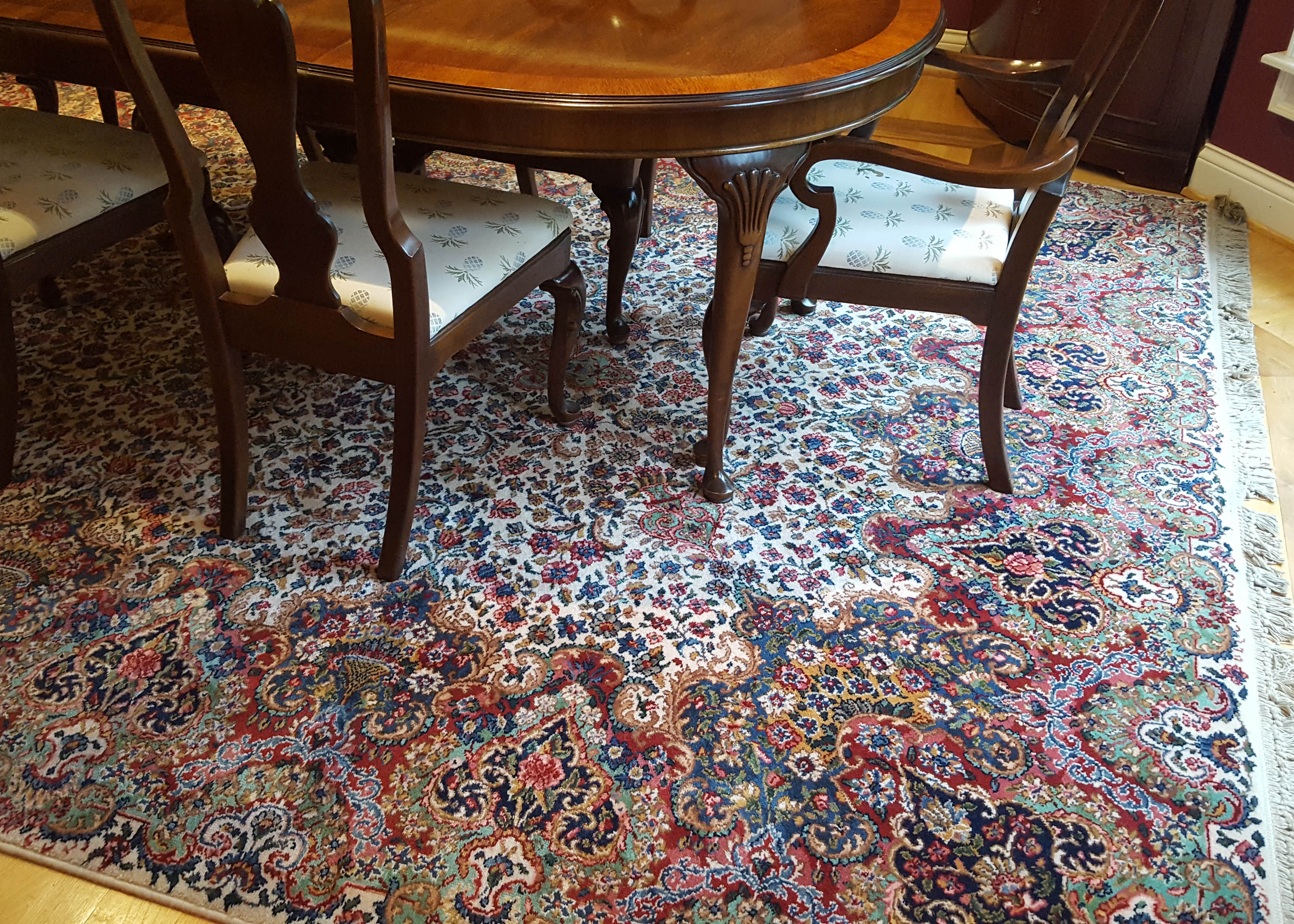 Karastan "Floral Kirman" Wool Area Rug