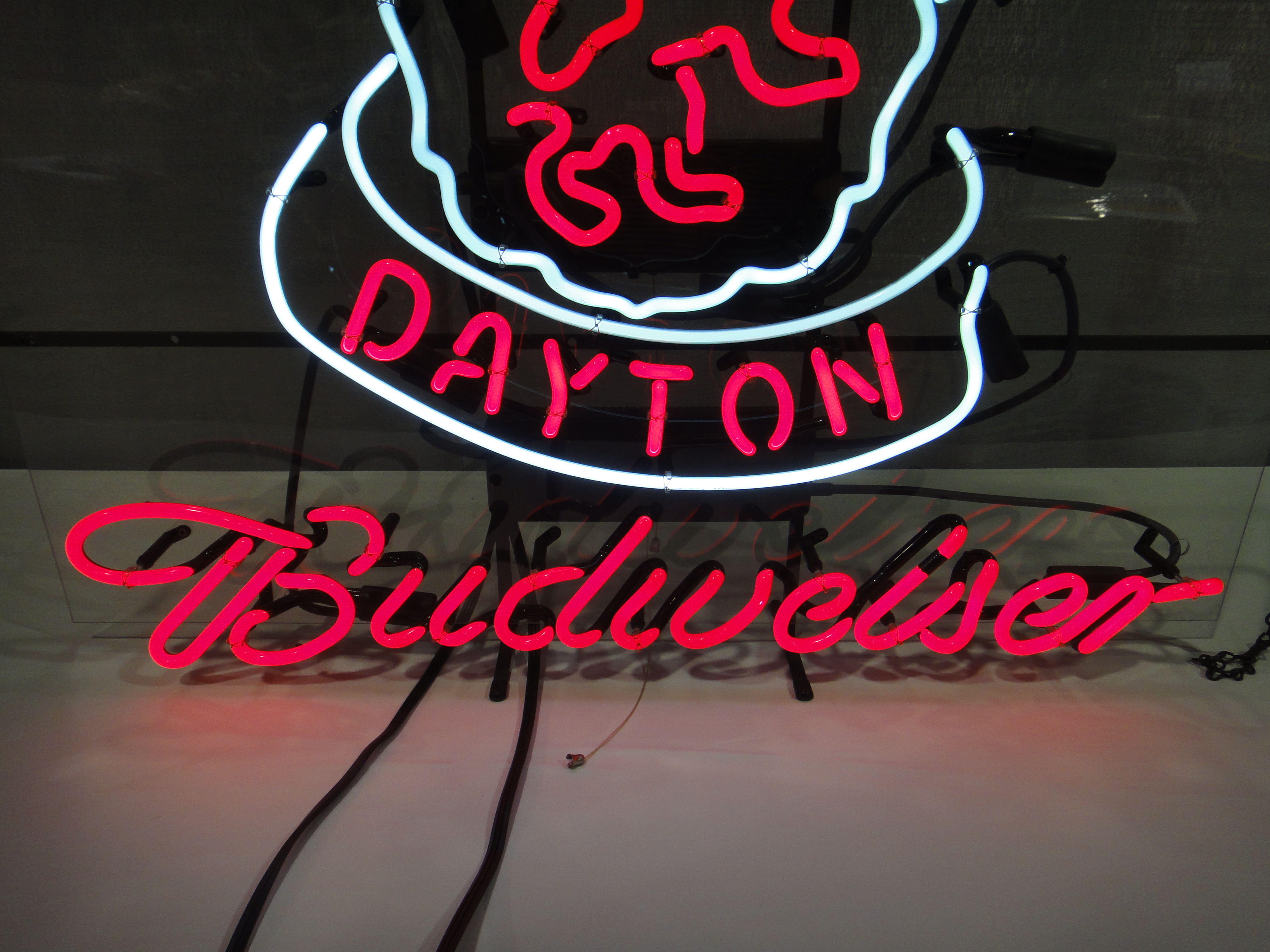 Vintage Heidelberg Dayton Budweiser Lighted Neon Beer Sign