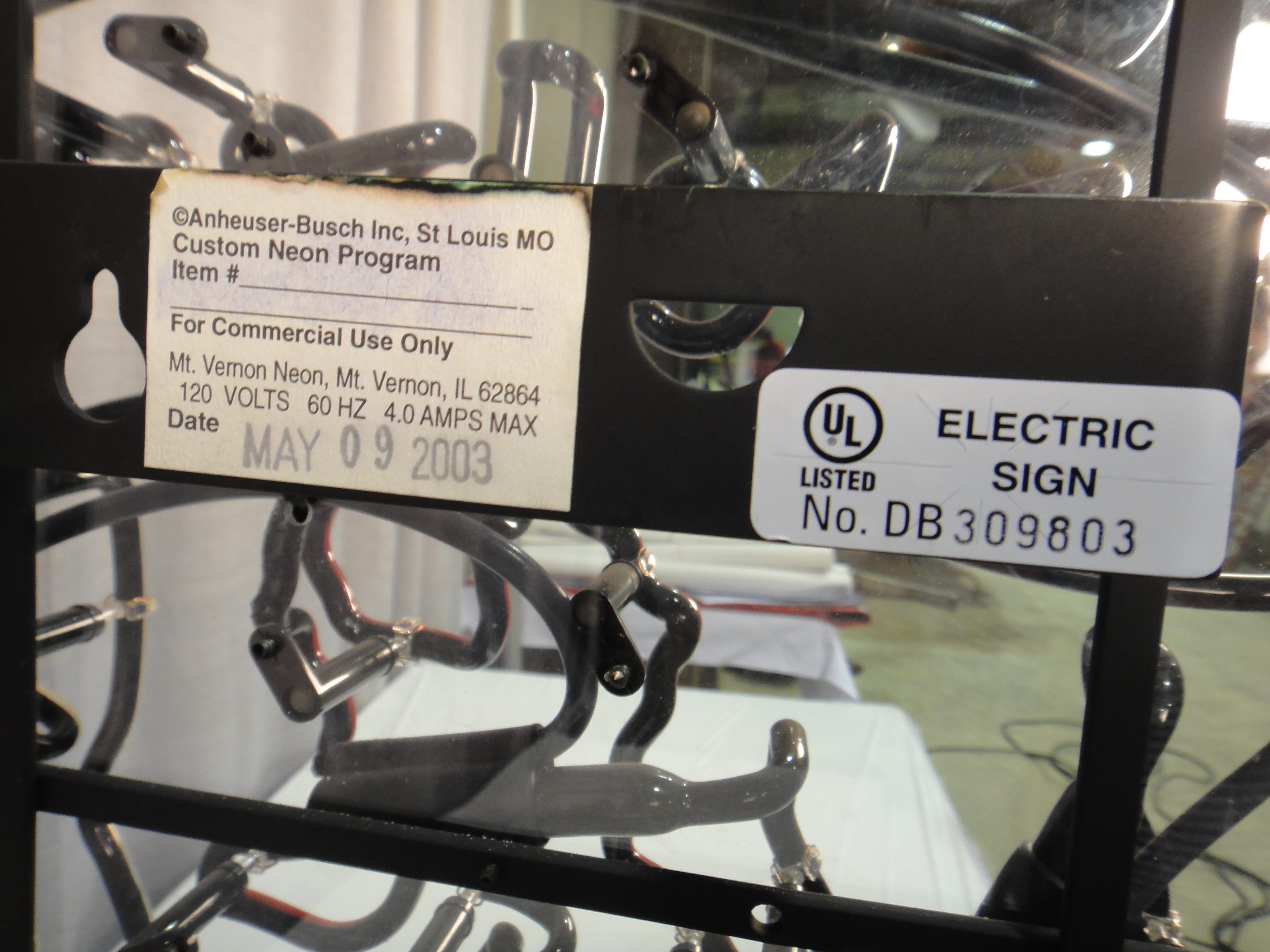 Vintage Heidelberg Dayton Budweiser Lighted Neon Beer Sign