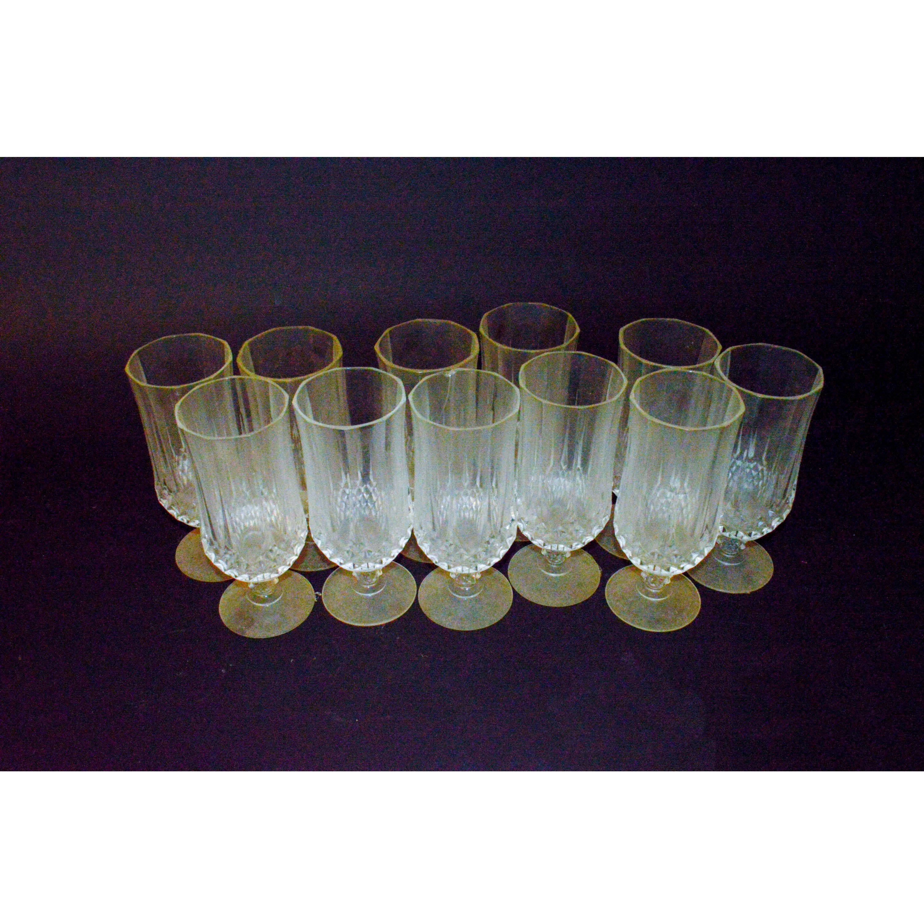 Set of Stemmed Water Goblets