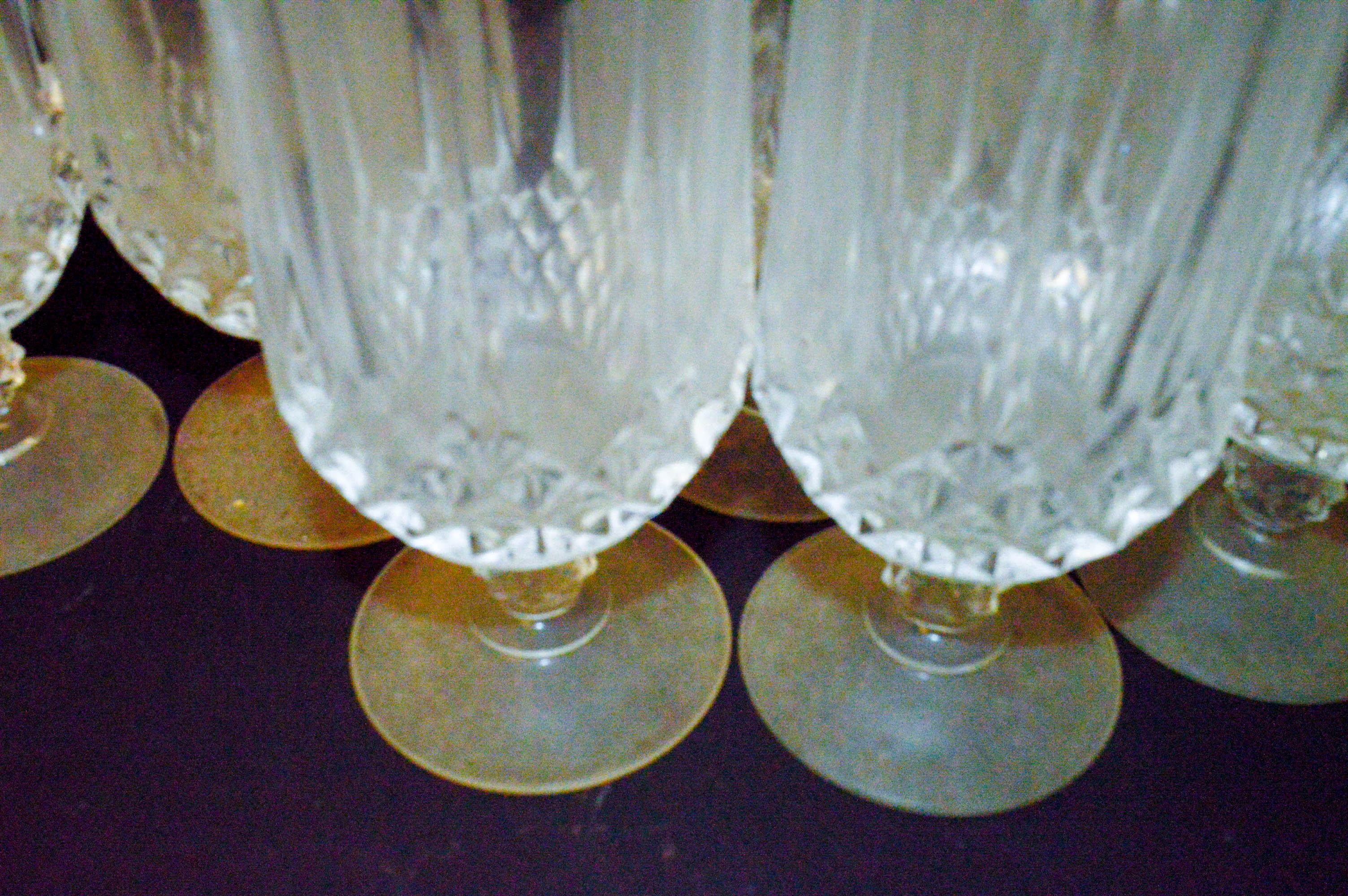 Set of Stemmed Water Goblets