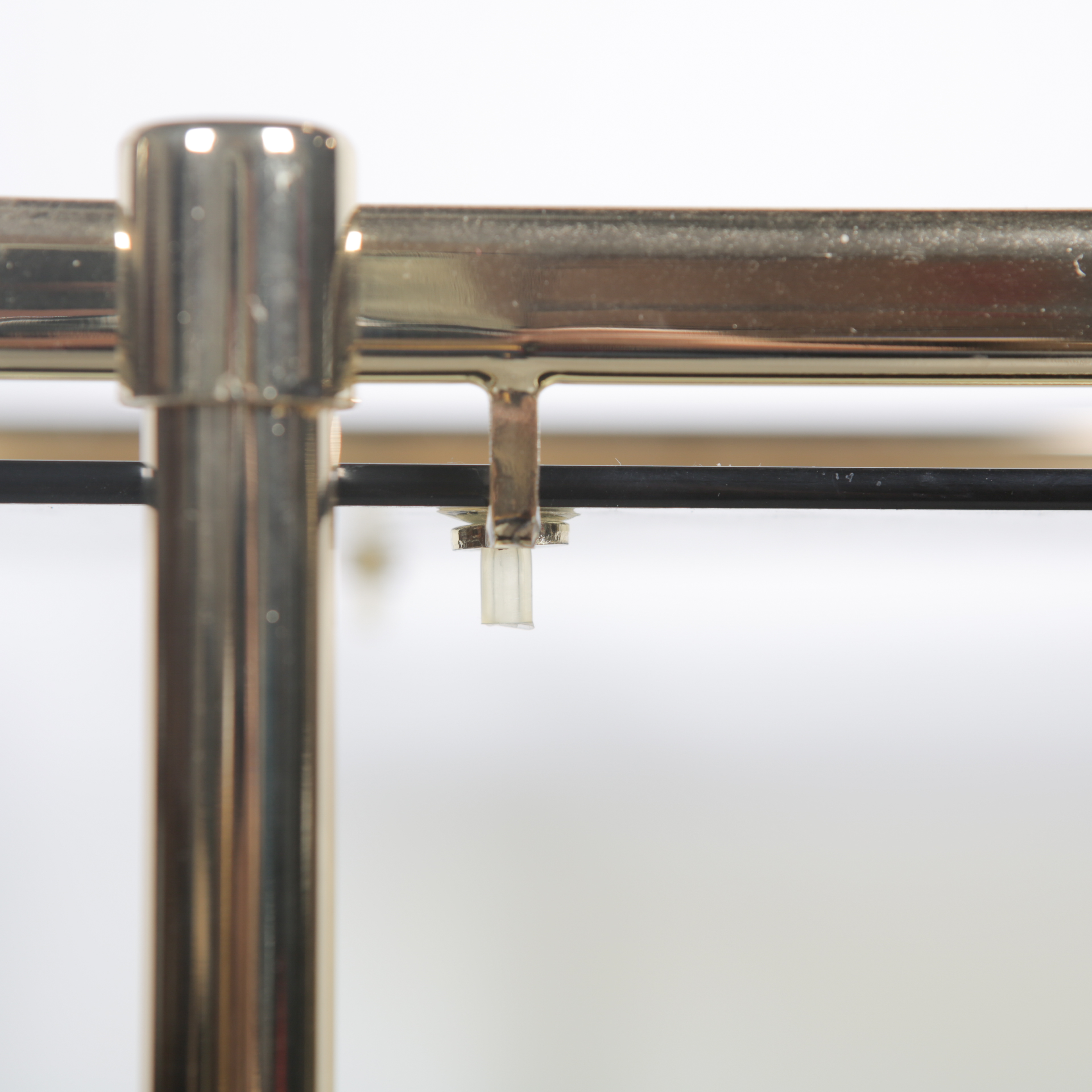 Glass and Brass Toned Bar Cart