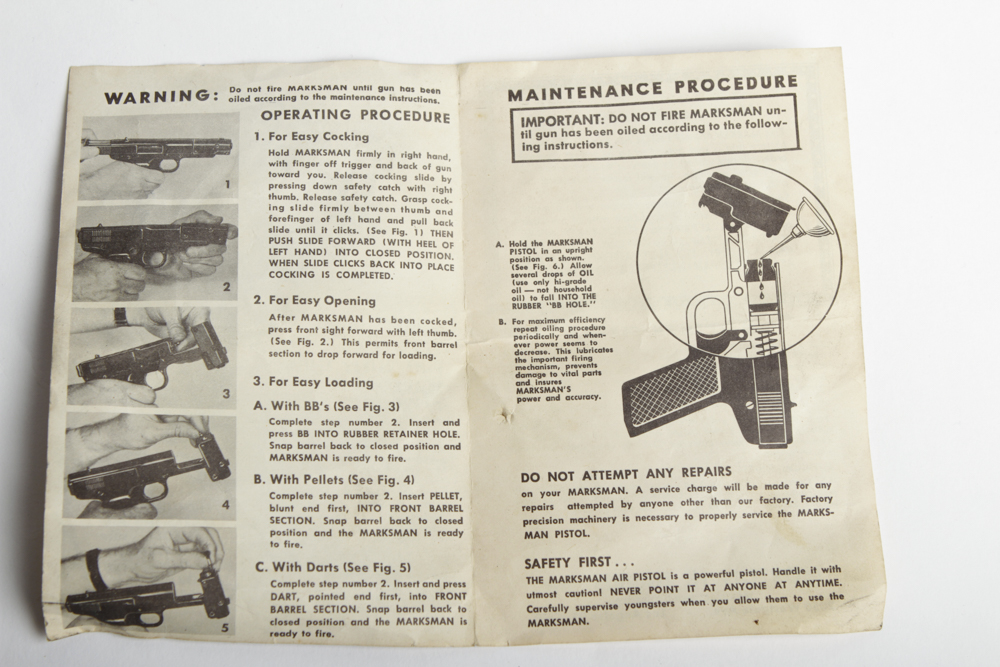 Vintage Marksman Air Pistol