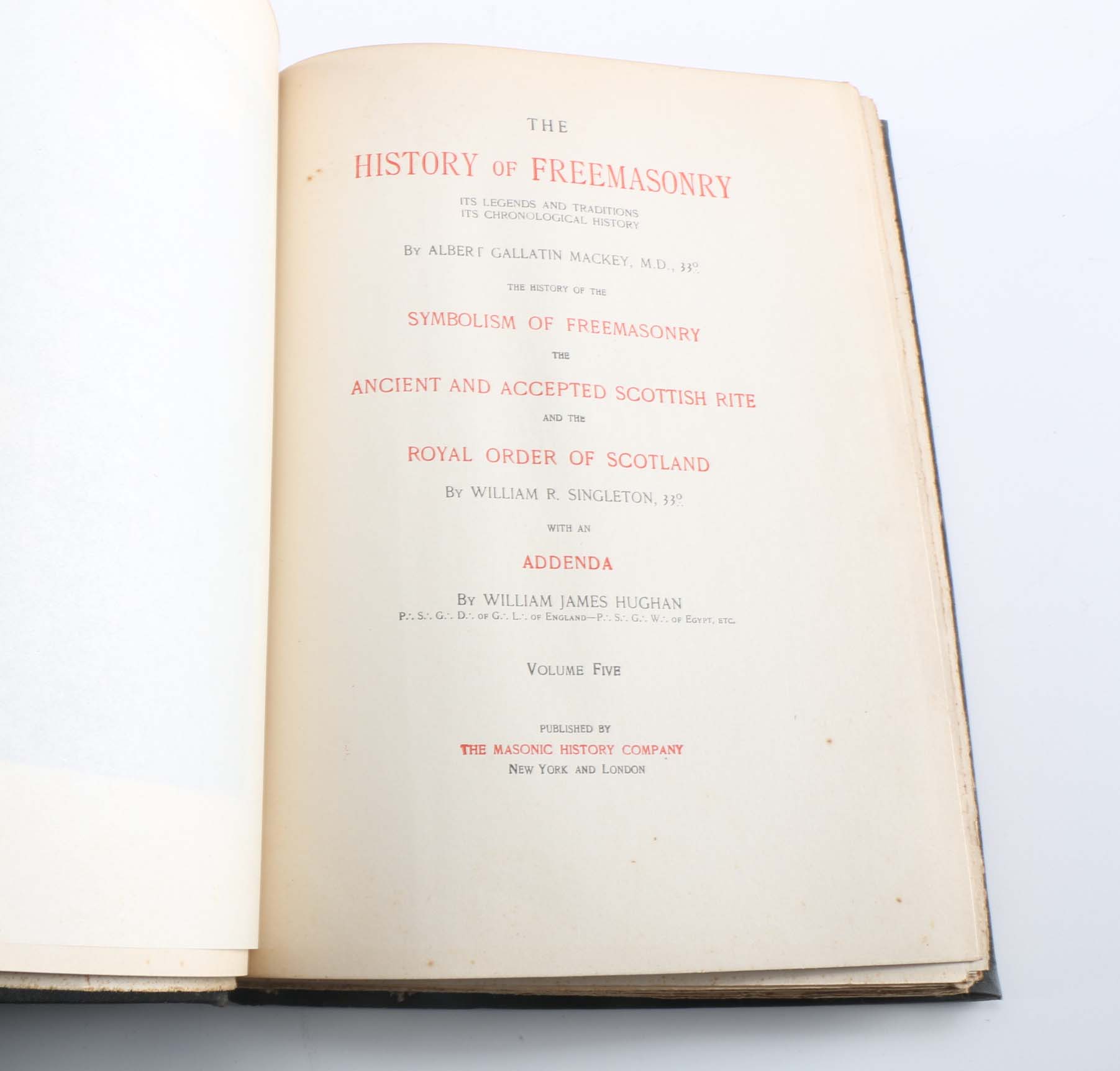 Seven-Volume "History of Freemasonry" Book Set