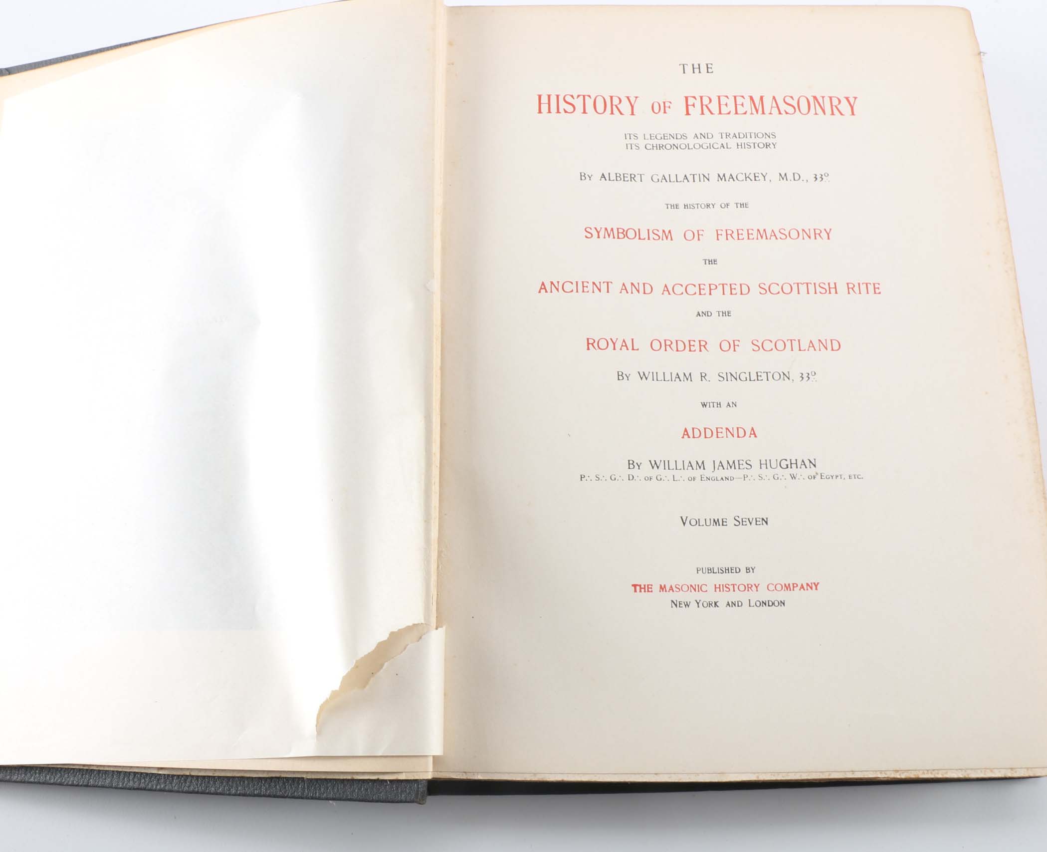 Seven-Volume "History of Freemasonry" Book Set