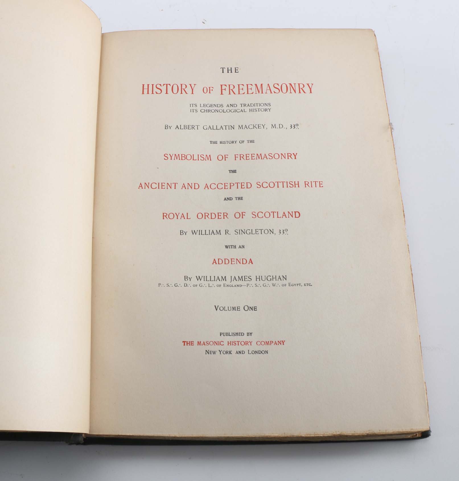 Seven-Volume "History of Freemasonry" Book Set