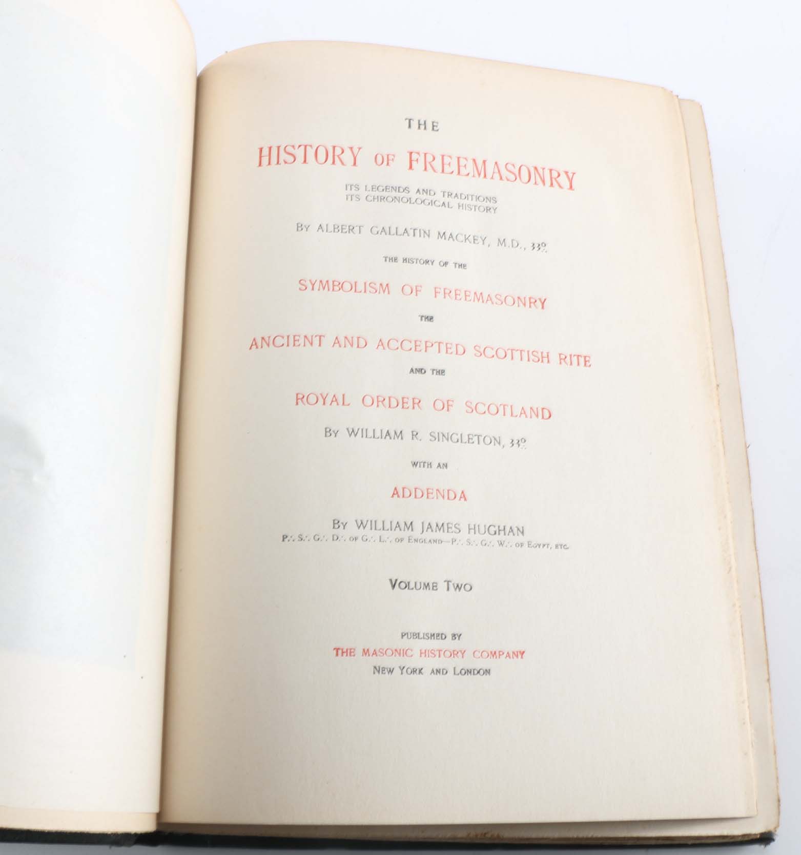 Seven-Volume "History of Freemasonry" Book Set