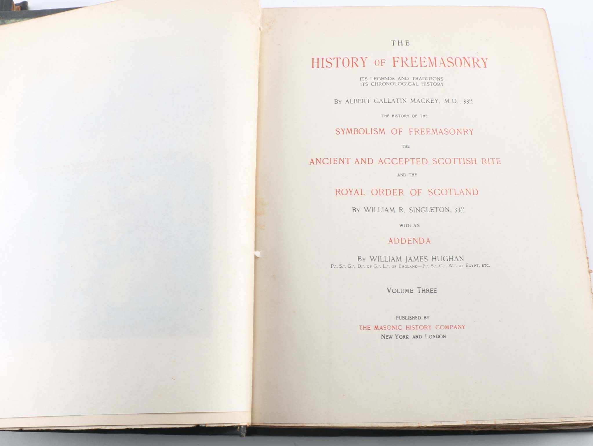 Seven-Volume "History of Freemasonry" Book Set