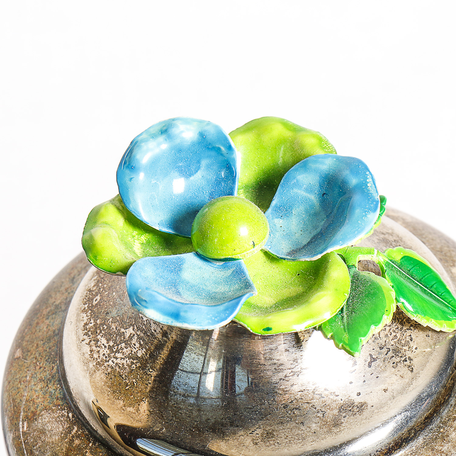 Decorative Silver Plated Teapot Sculptre