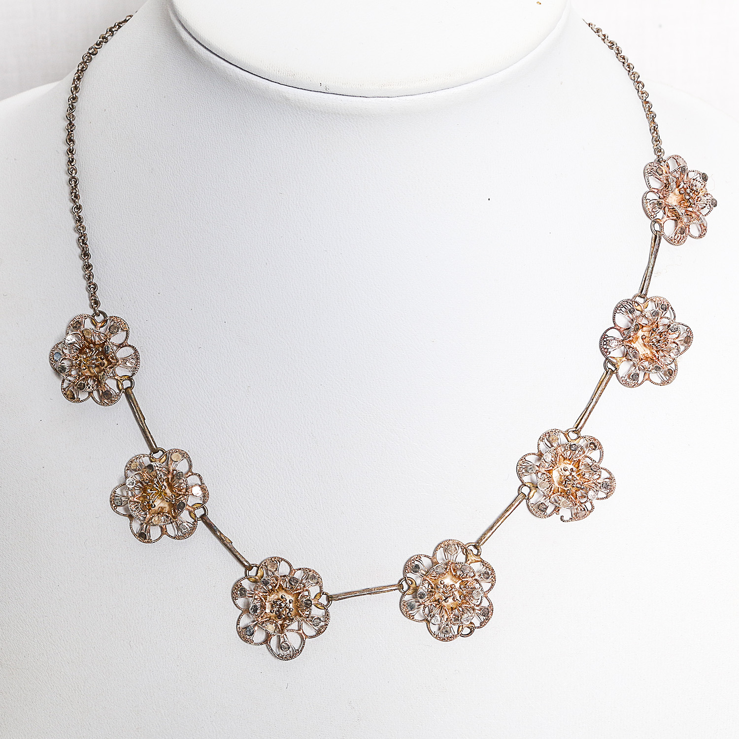 Vintage Silver Tone Jewelry Set