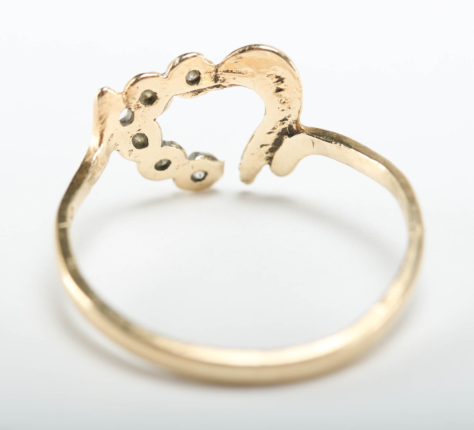 10K Yellow Gold Diamond Heart Ring