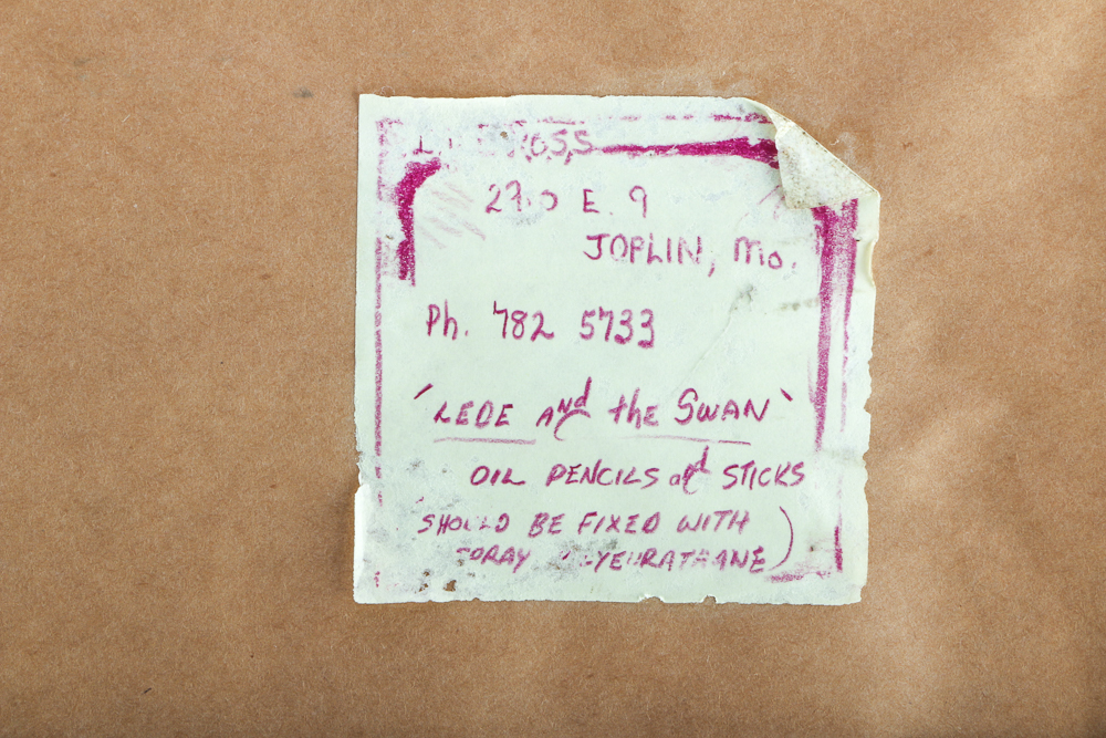 Dale Ross Signed Drawing "Leda And The Swan"