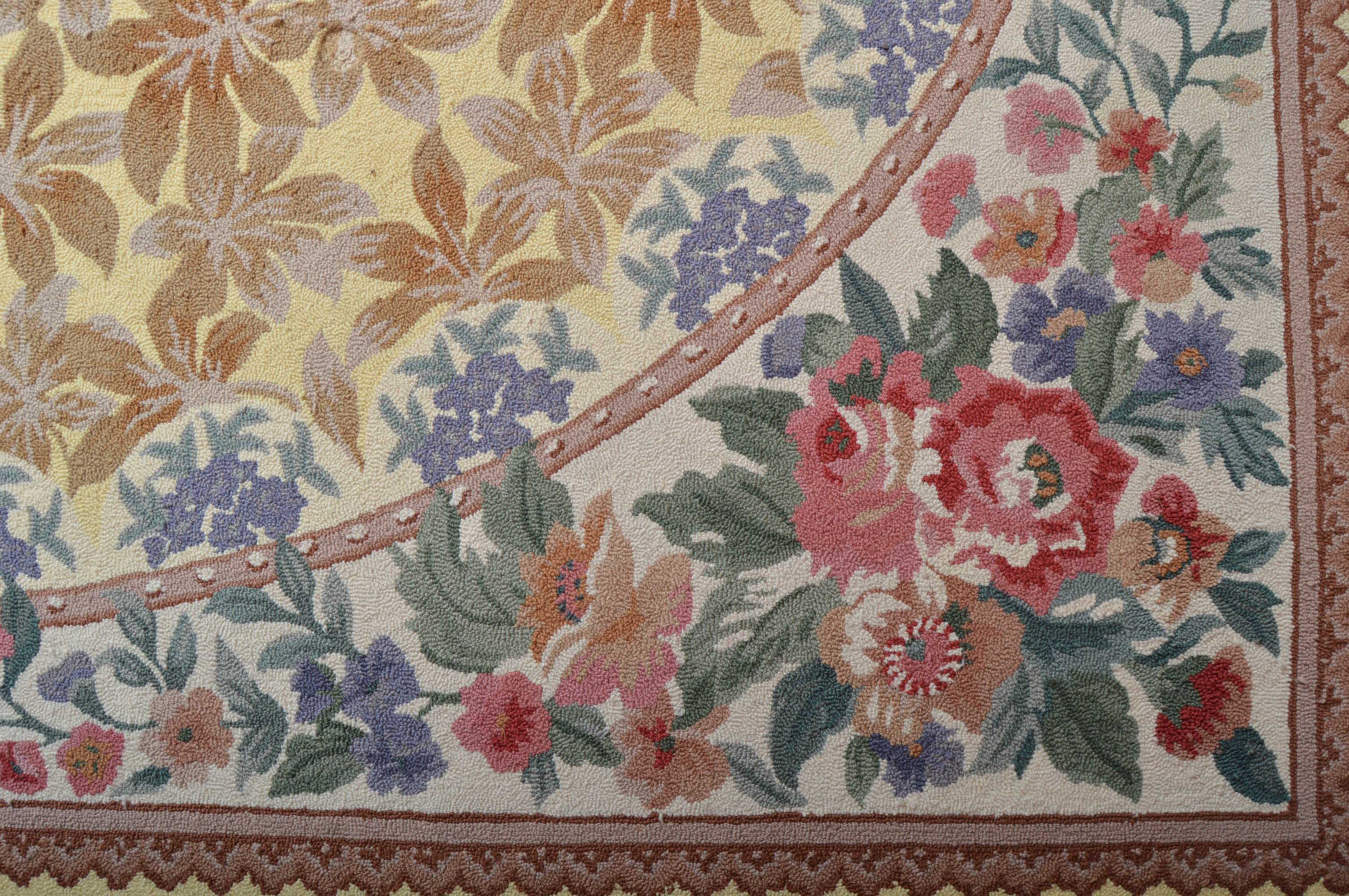 Savannah Petit Point Hand Hooked Wool Area Rug