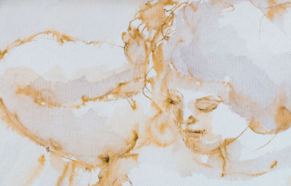 Charles Burdick Signed Original Drawing "Leda and The Swan"