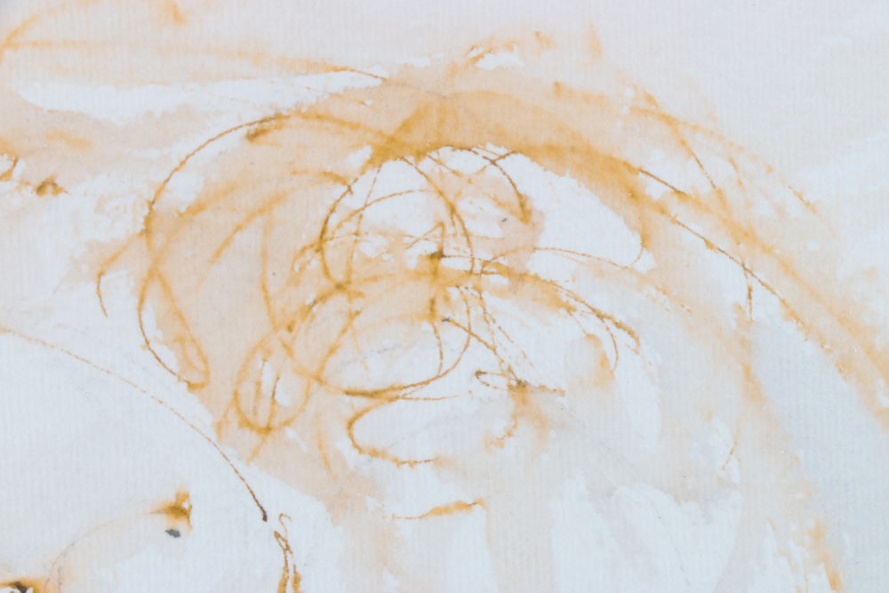 Charles Burdick Signed Original Drawing "Leda and The Swan"