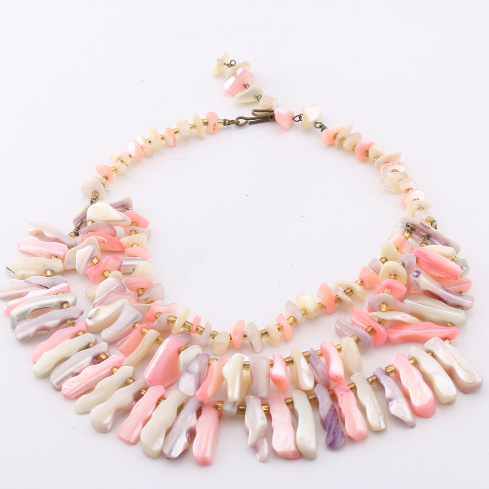 Copper, Shell, and Enamel Fashion Jewelry