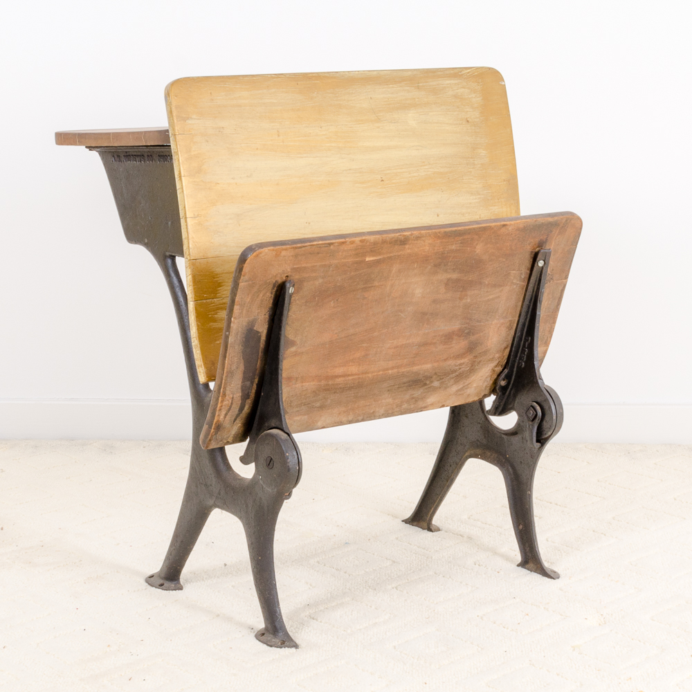 Set of Antique School Desks and Chairs