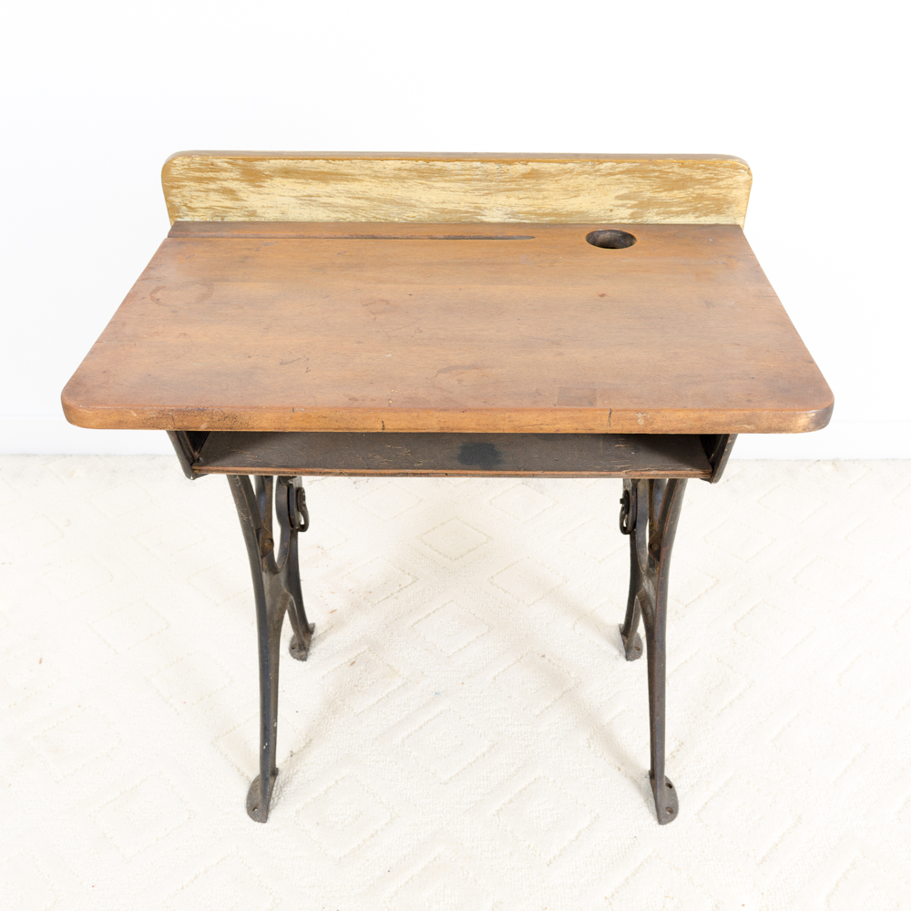 Set of Antique School Desks and Chairs