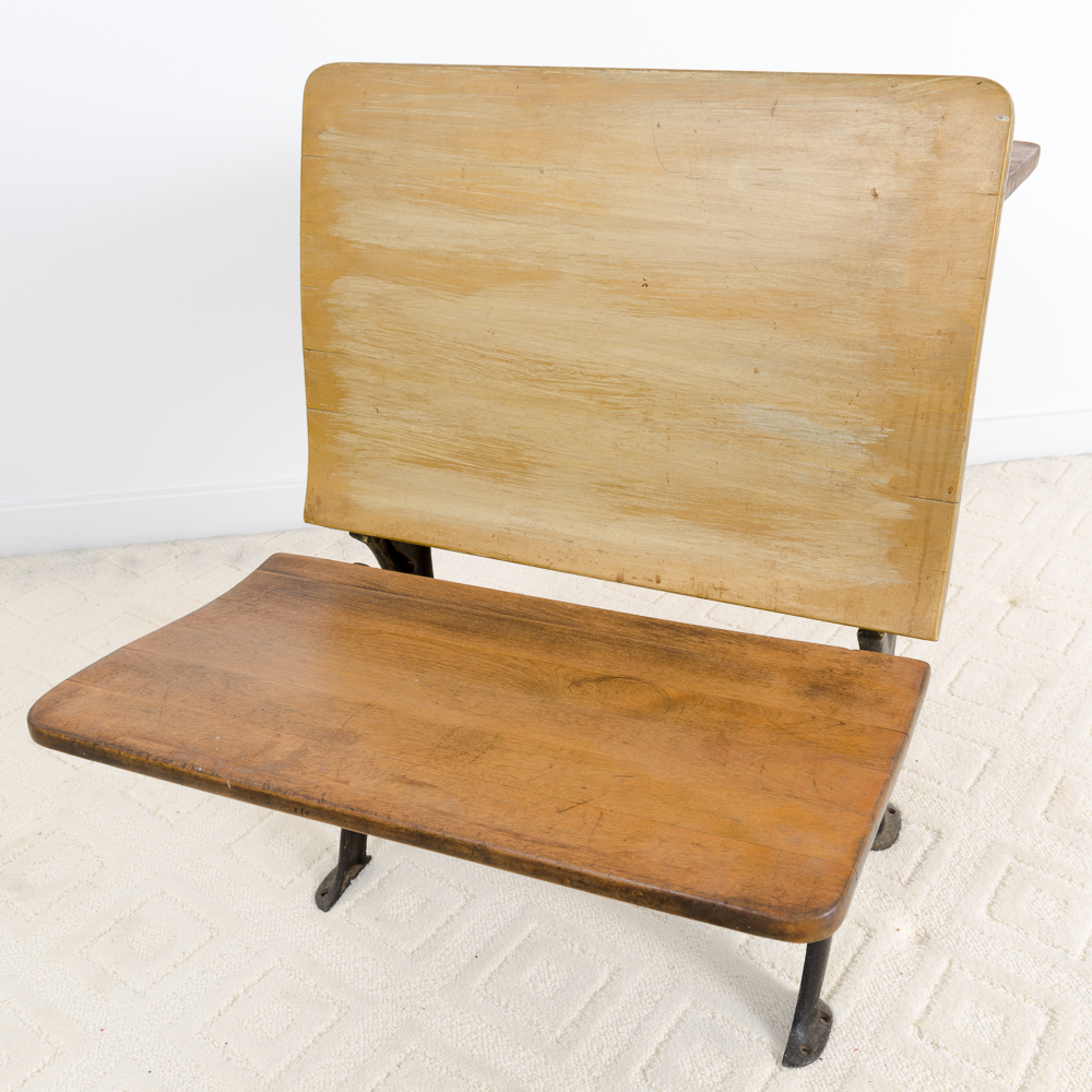 Set of Antique School Desks and Chairs