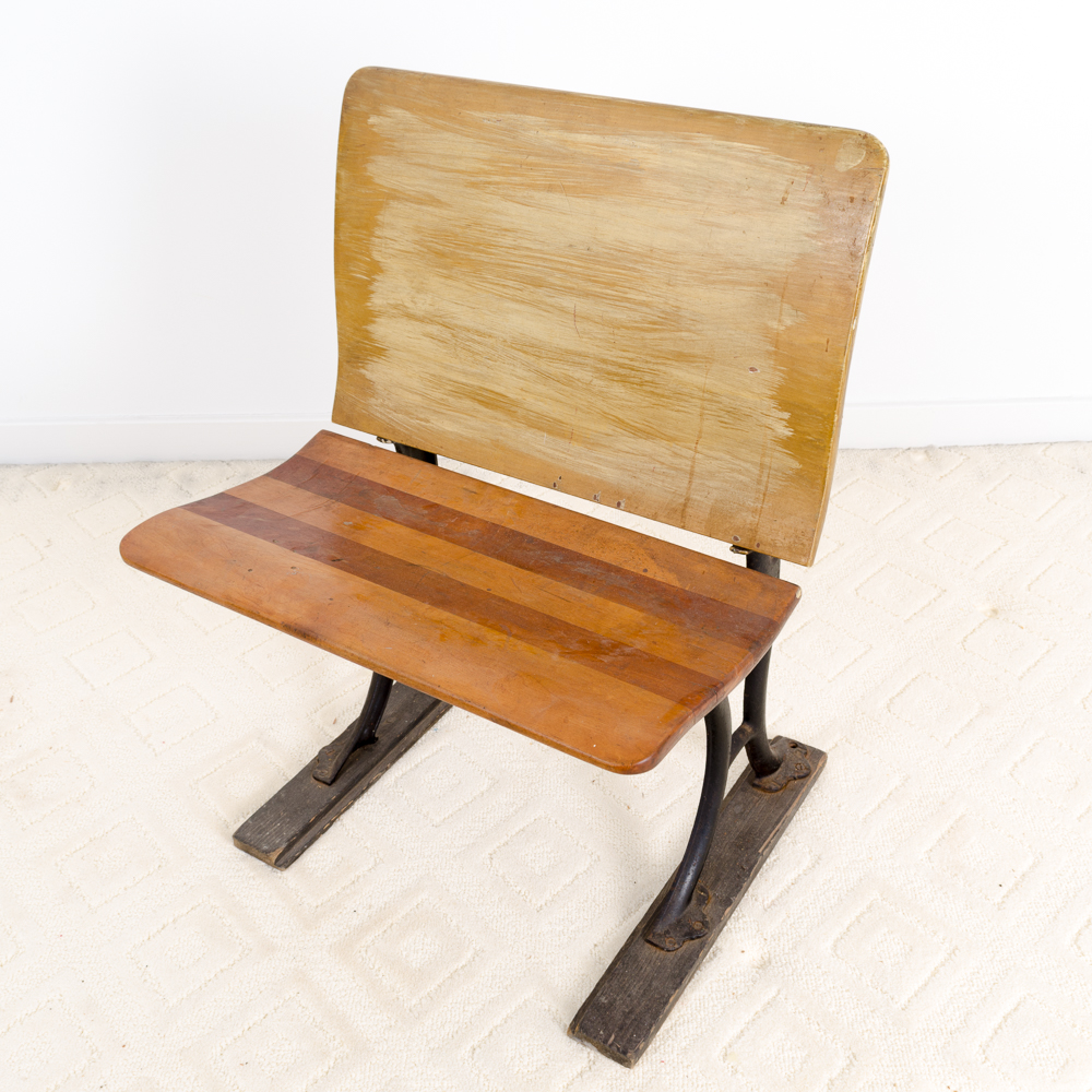 Set of Antique School Desks and Chairs