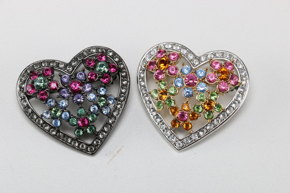 Set of Joan Rivers Rhinestone Bracelets, Earrings, and Brooches