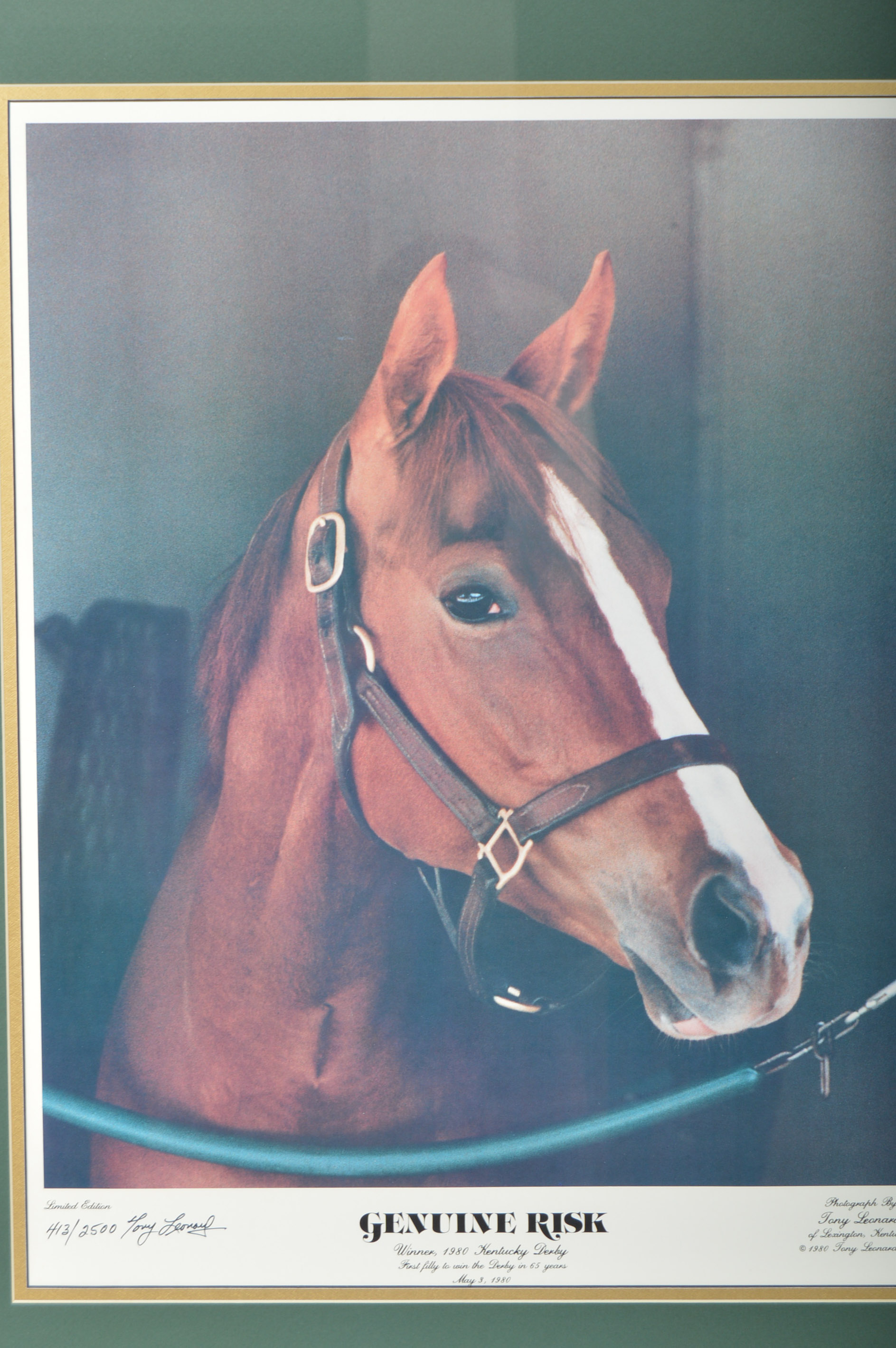 Signed "Genuine RIsk" Print by Tony Leonard