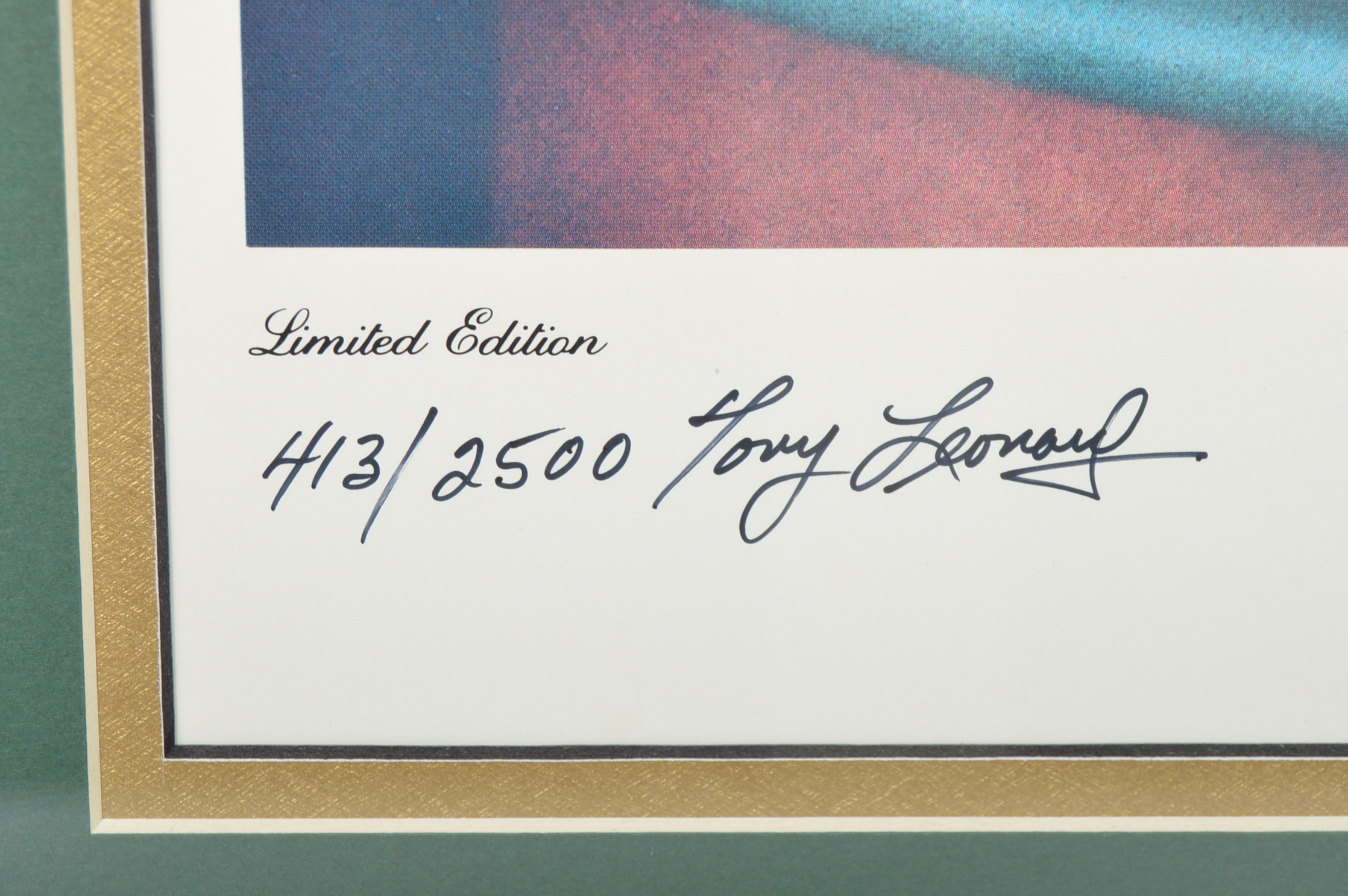 Signed "Genuine RIsk" Print by Tony Leonard