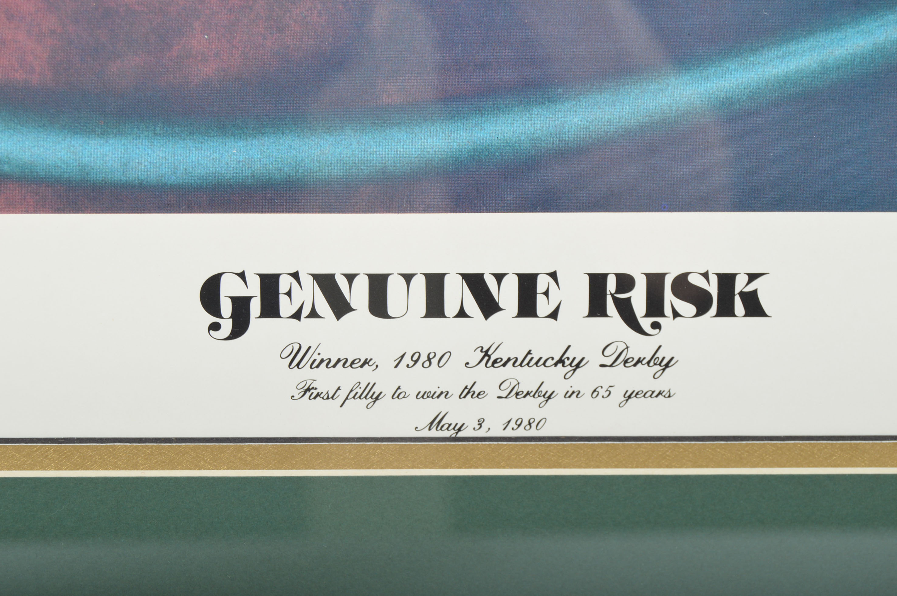 Signed "Genuine RIsk" Print by Tony Leonard