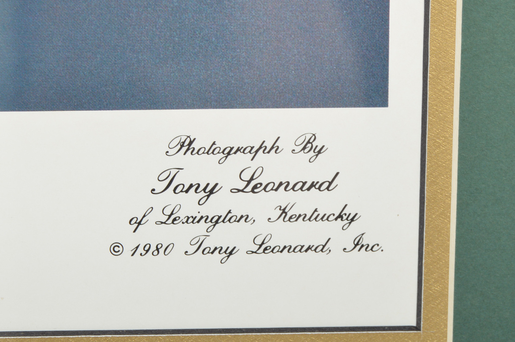 Signed "Genuine RIsk" Print by Tony Leonard