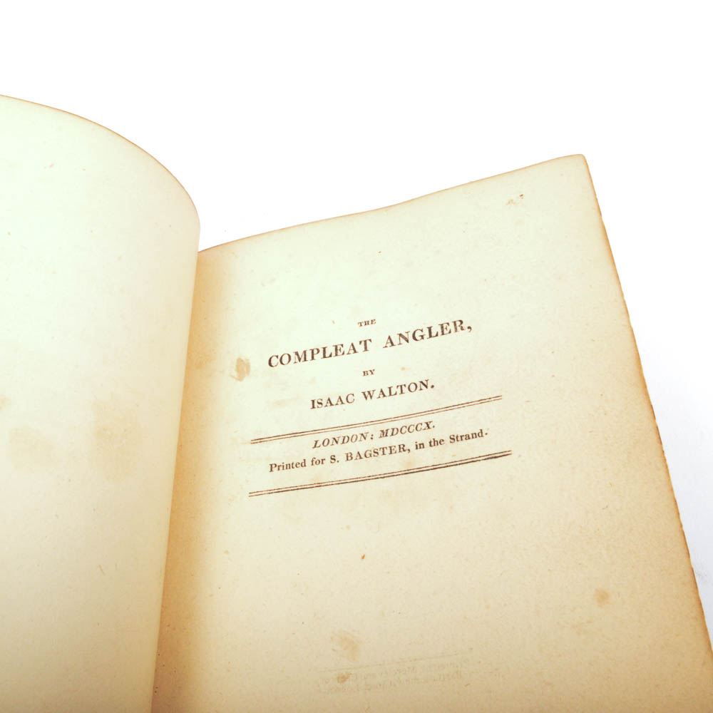 1810 Facsimile Edition "Compleat Angler" with Fore-Edge Painting by Isaac Walton