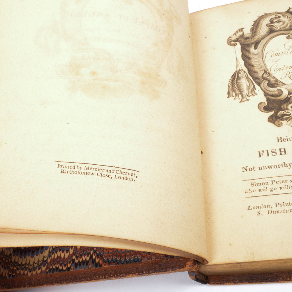 1810 Facsimile Edition "Compleat Angler" with Fore-Edge Painting by Isaac Walton
