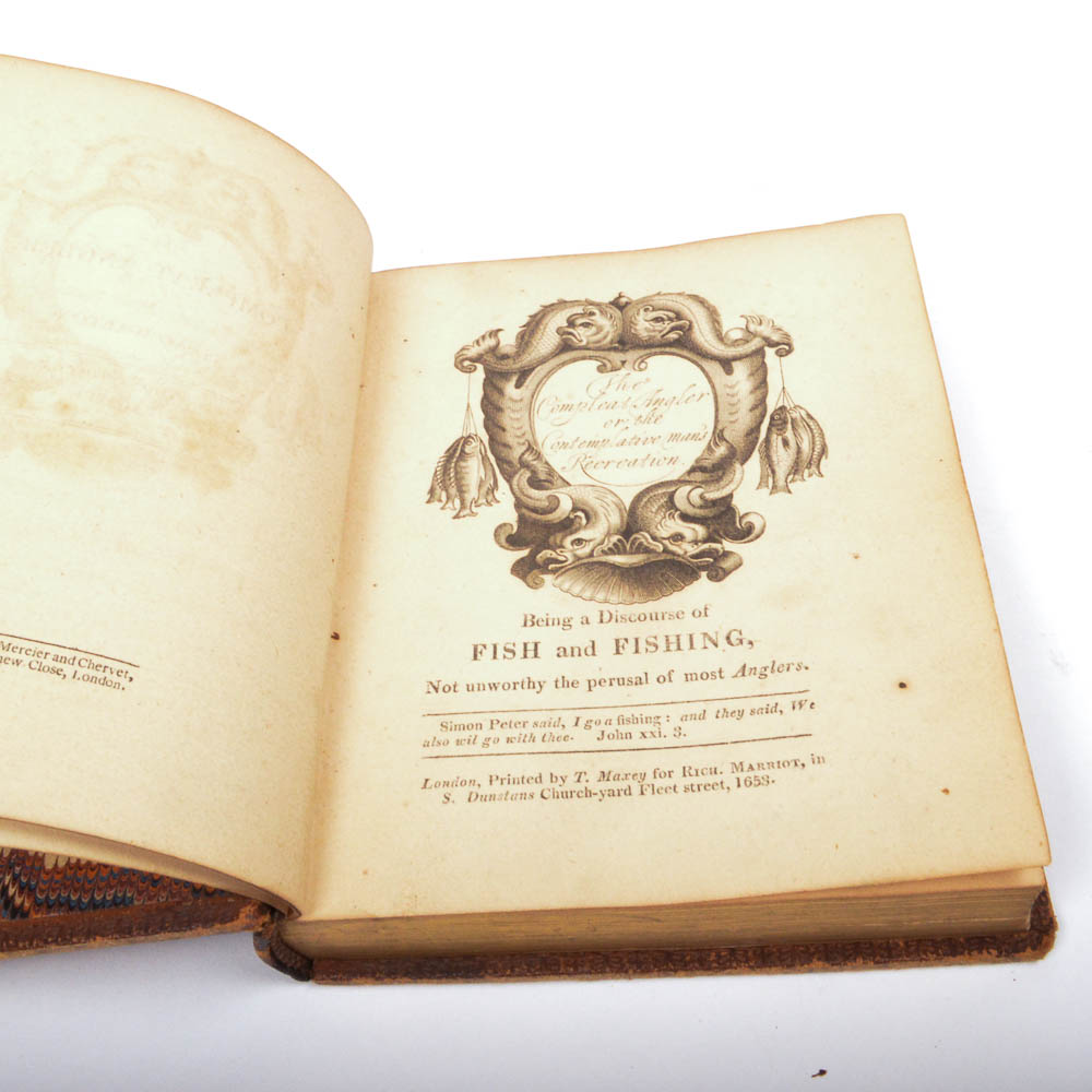 1810 Facsimile Edition "Compleat Angler" with Fore-Edge Painting by Isaac Walton