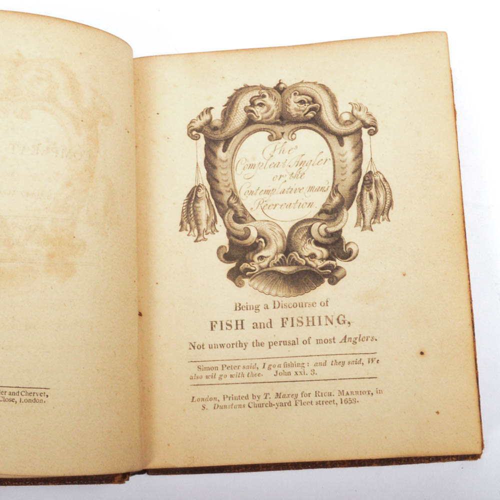 1810 Facsimile Edition "Compleat Angler" with Fore-Edge Painting by Isaac Walton