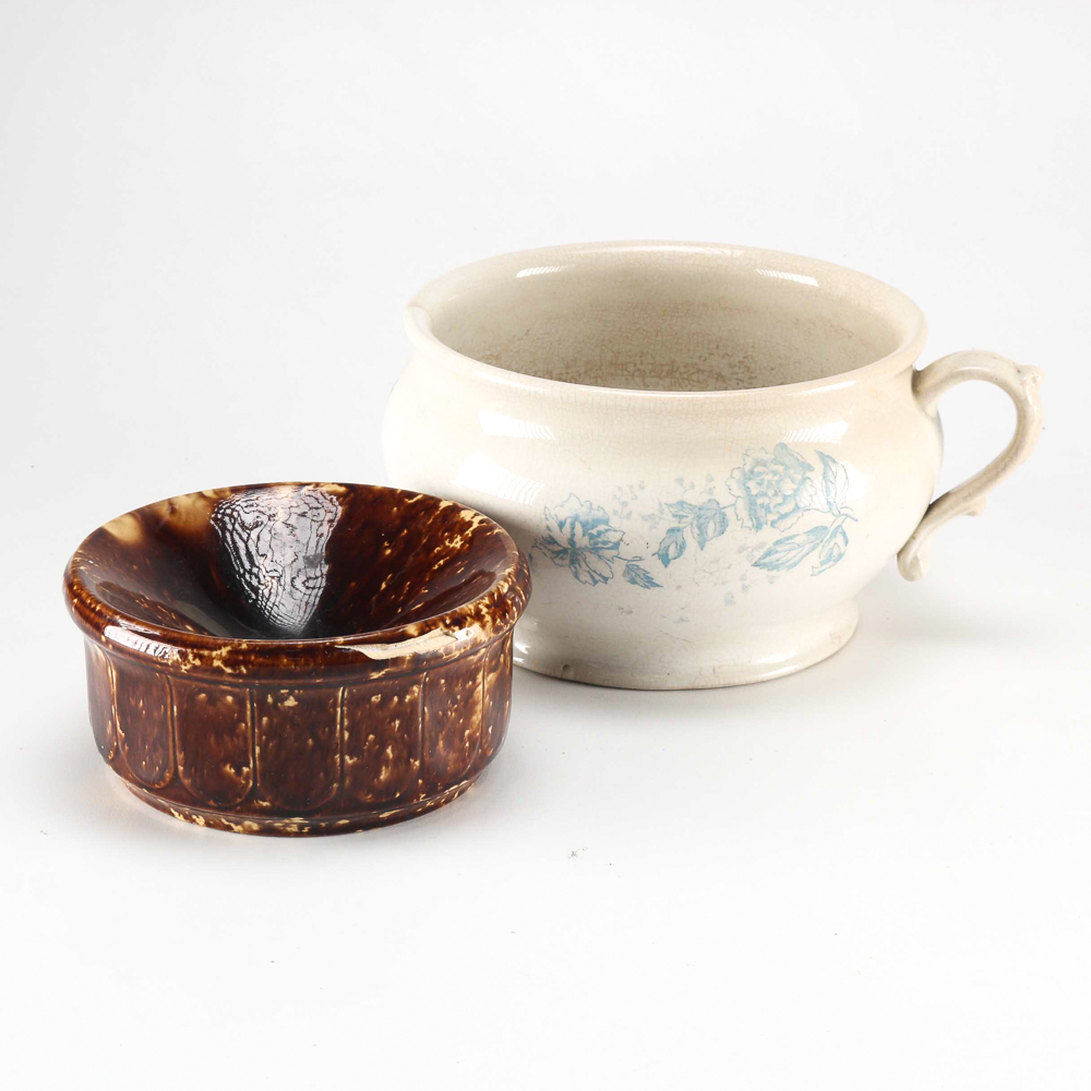 Vintage Spittoon and Chamber Pot Pair