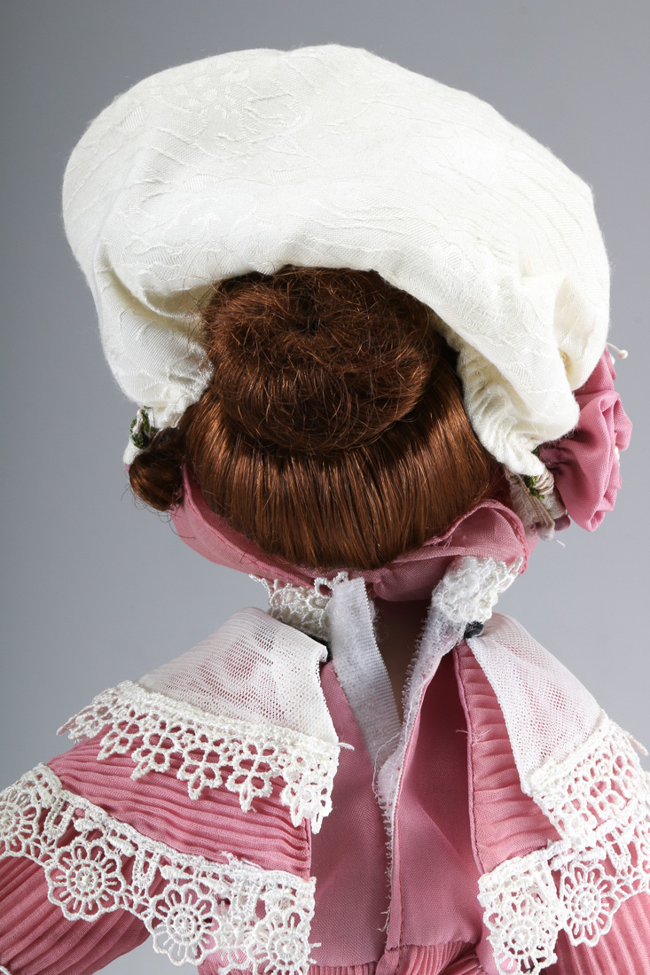 Vintage Doll in Mauve and Lace Dress