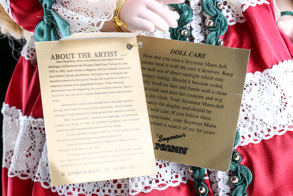 Pair of Seymour Mann Limited Edition Porcelain Dolls