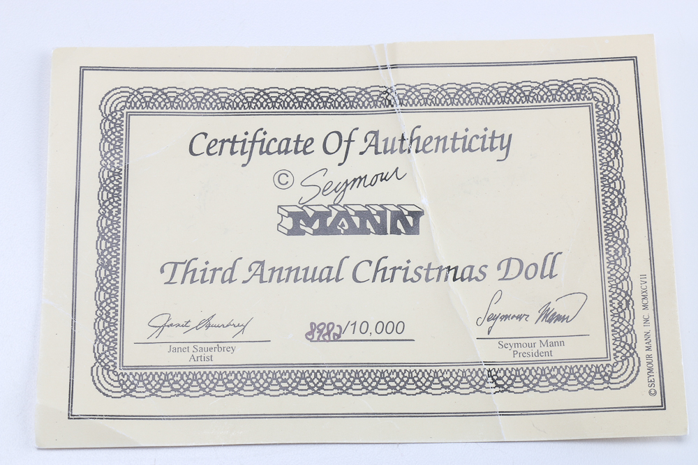 Pair of Seymour Mann Limited Edition Porcelain Dolls